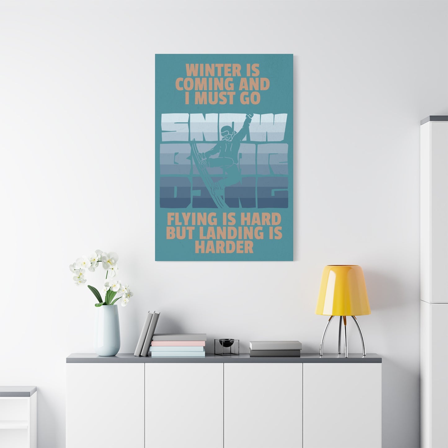 Snowboarding Wall Art - Winter Is Coming, Adventure Decor for Ski Lovers