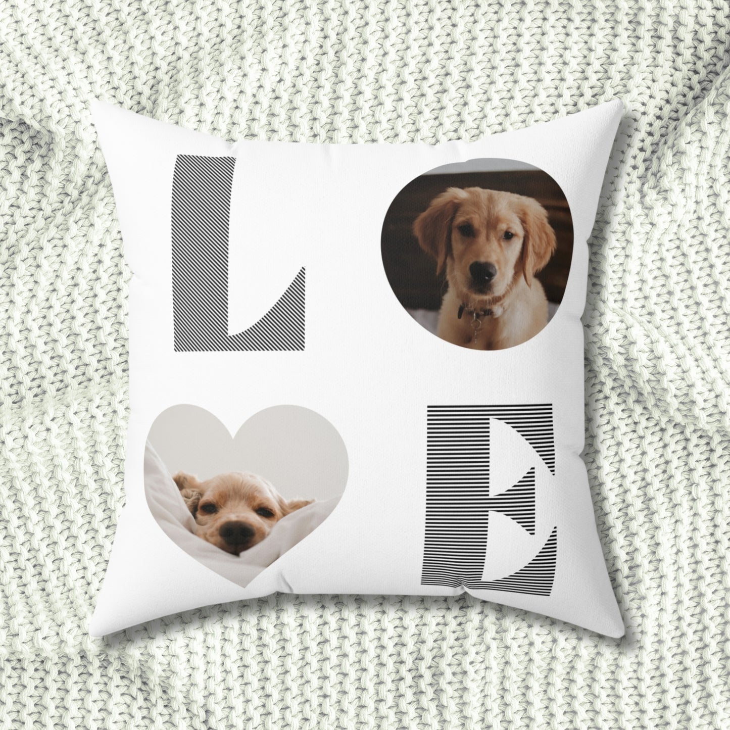 Personalized LOVE pillow, Custom photo pillows with pets or kids