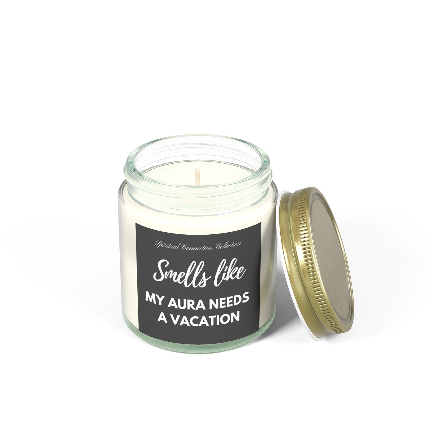 Smells Like My Aura Needs A Vacation Candle, Relaxing Gifts, Unique Spiritual Funny Candles Gifts, Aromatherapy Candle, Scented Candle Fun