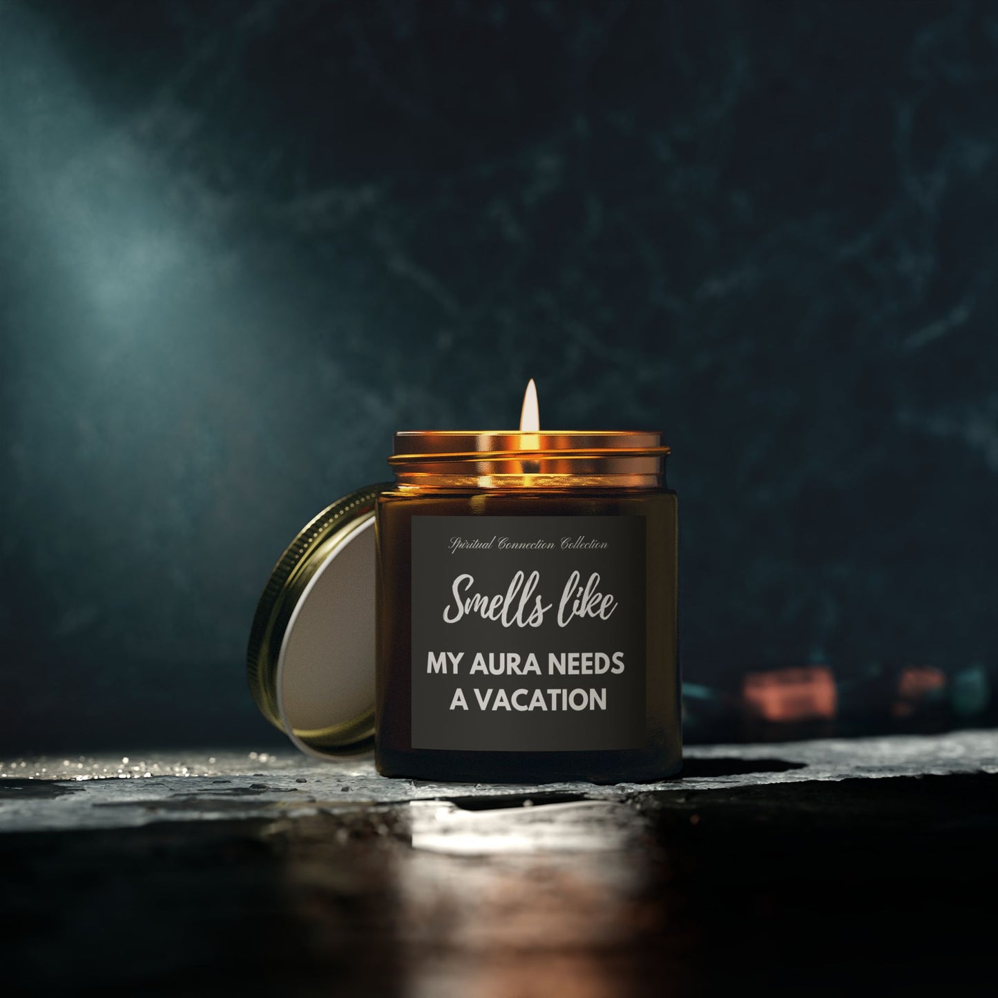 Smells Like My Aura Needs A Vacation Candle, Relaxing Gifts, Unique Spiritual Funny Candles Gifts, Aromatherapy Candle, Scented Candle Fun