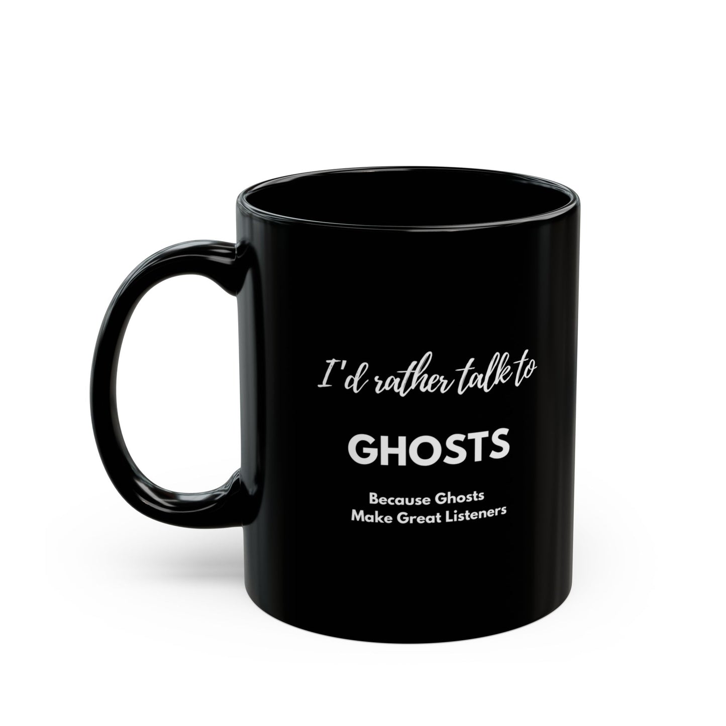 Magic Mug Cup, Funny Color changing Talk to Ghosts Coffee Cup, Humourous Heat sensitive Ghost text appearing Mugs gift, Heat Activated Mugs