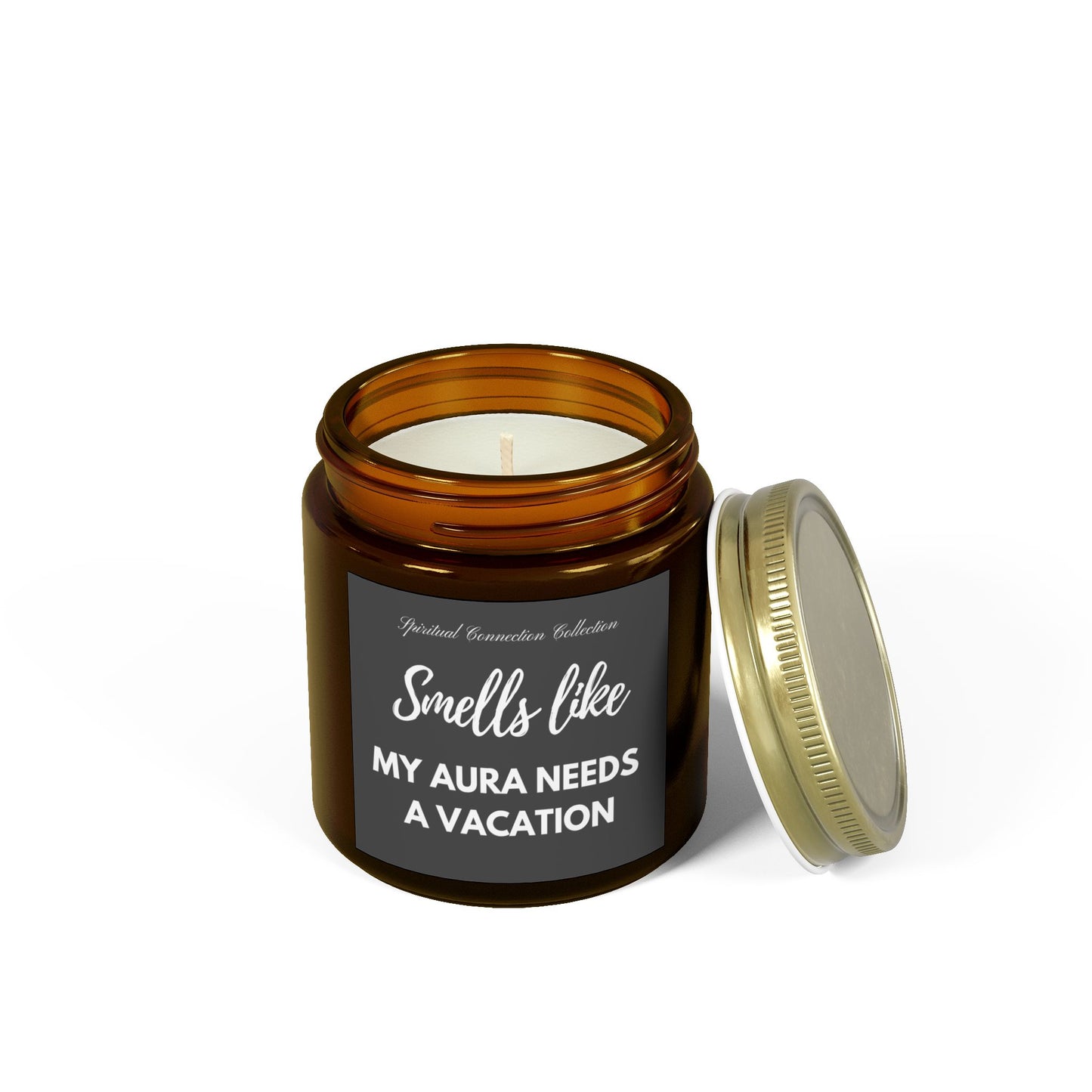 Smells Like My Aura Needs A Vacation Candle, Relaxing Gifts, Unique Spiritual Funny Candles Gifts, Aromatherapy Candle, Scented Candle Fun