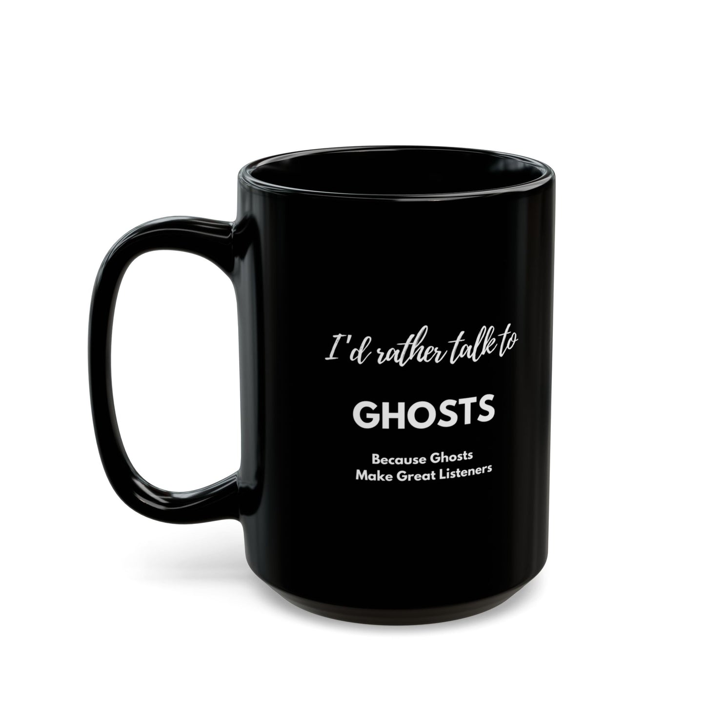 Magic Mug Cup, Funny Color changing Talk to Ghosts Coffee Cup, Humourous Heat sensitive Ghost text appearing Mugs gift, Heat Activated Mugs