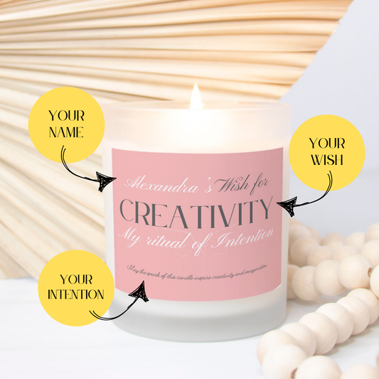 Personalized Creativity Candle, Wish for Enhance Imagination Inspiration