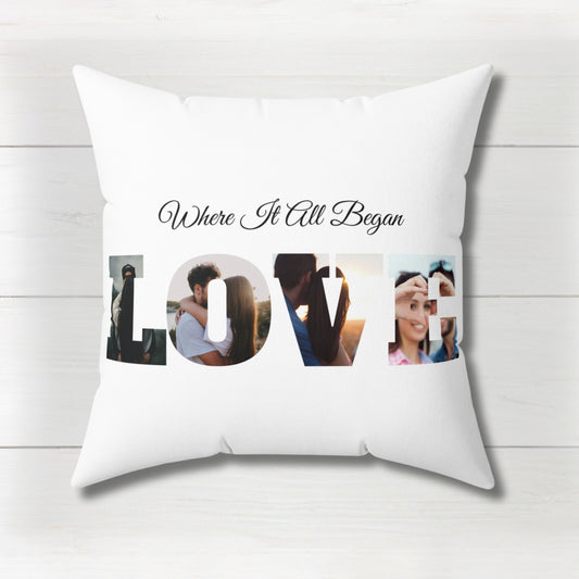 Personalized LOVE PHOTO Pillow cover only- All seasons