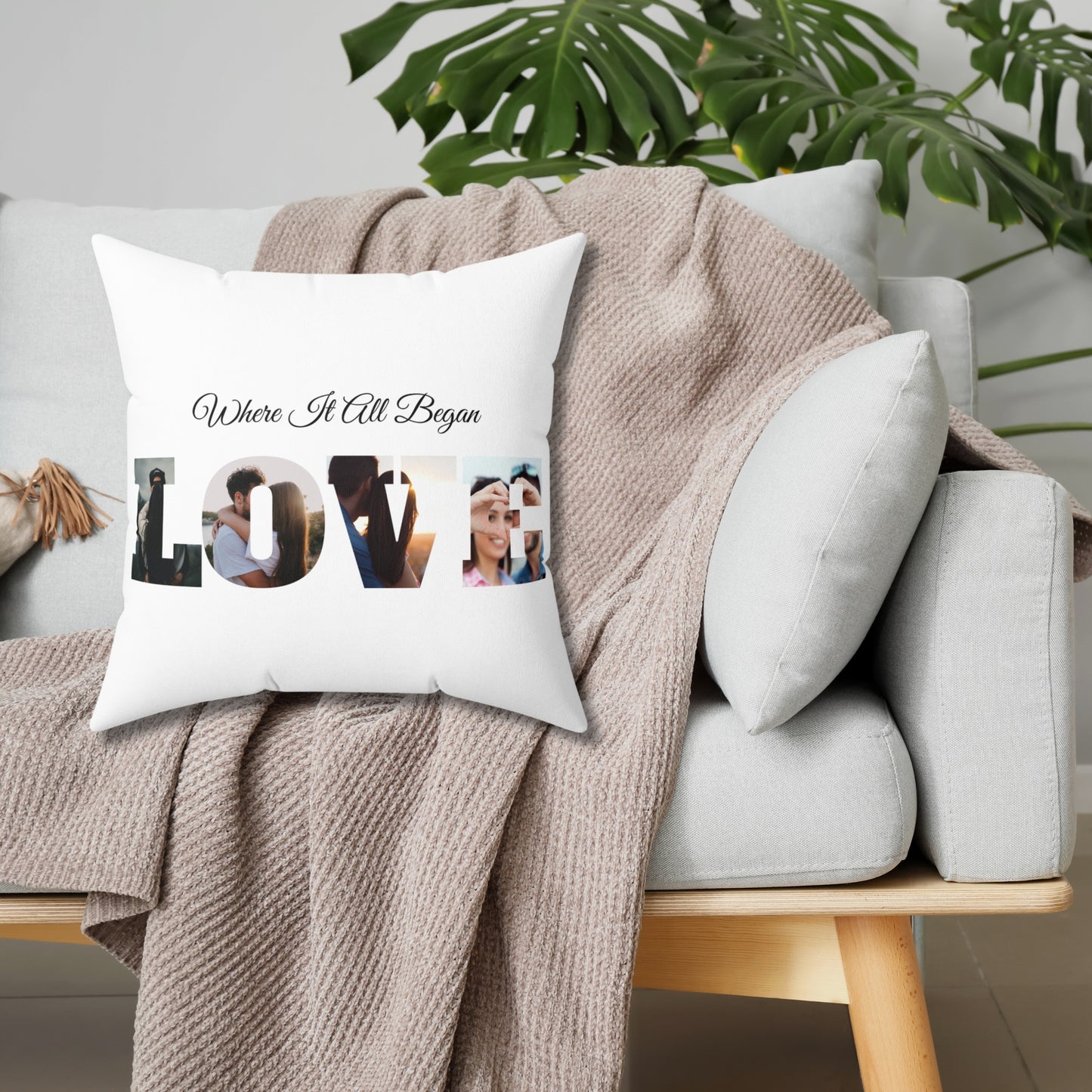 Personalized LOVE PHOTO Pillow cover only- All seasons