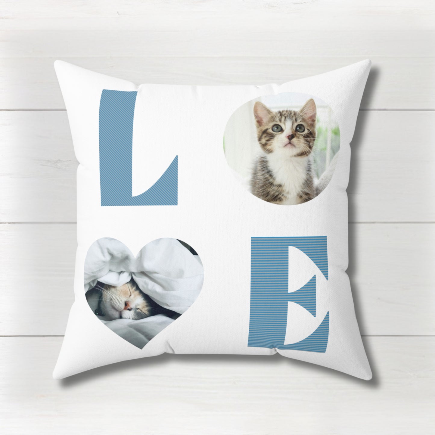 Personalized LOVE pillow, Custom photo pillows with pets or kids