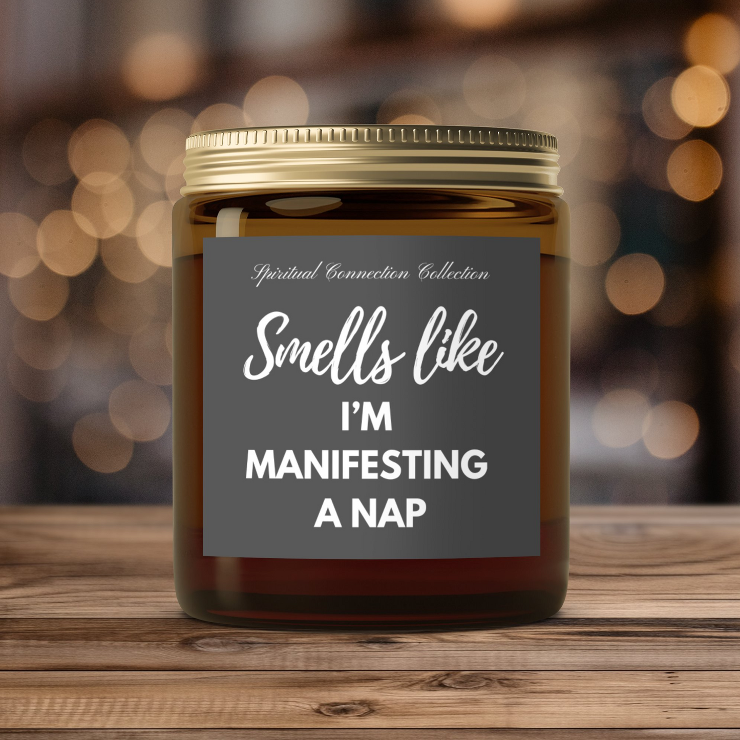 Smells Like Manifesting a Nap Candle, Scented Gift Candles for Relaxation, Spiritual Fun Gift Idea, Eco-friendly non-toxic wax jar container