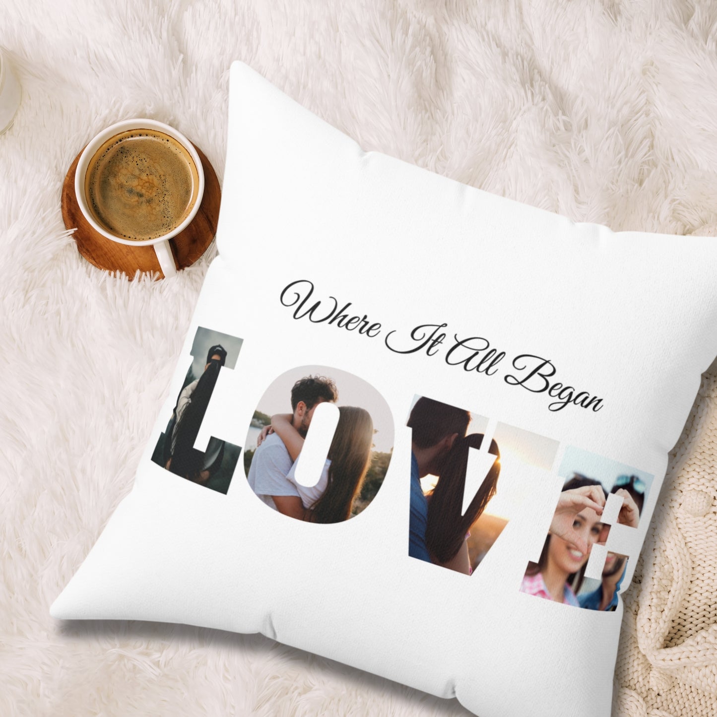 Personalized LOVE PHOTO Pillow cover only- All seasons