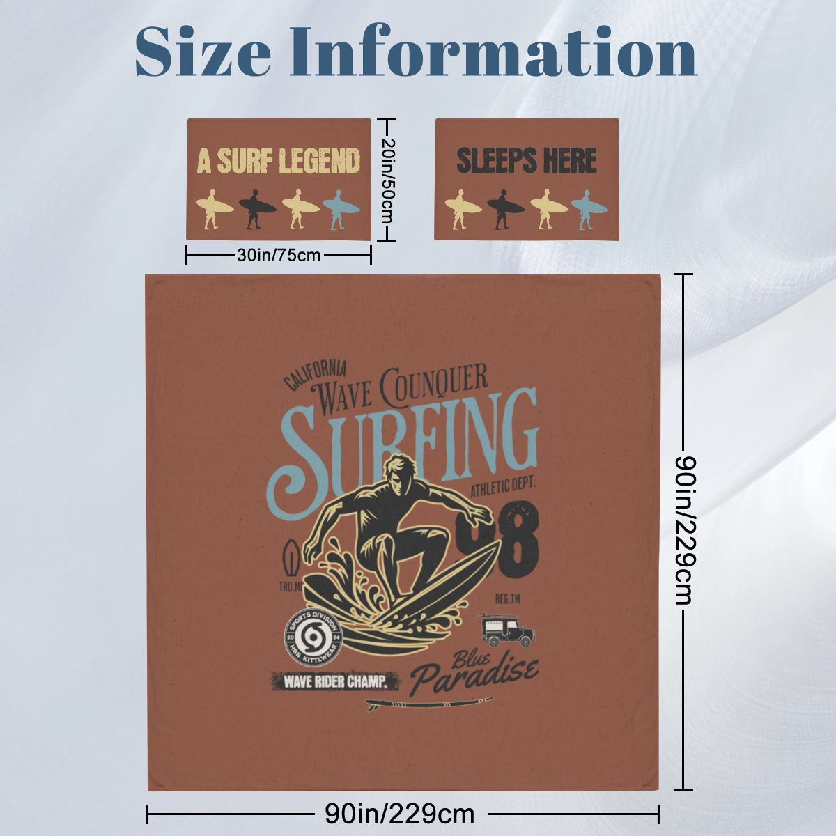 Teen surf bedroom bedding set queen vintage surfing duvet cover