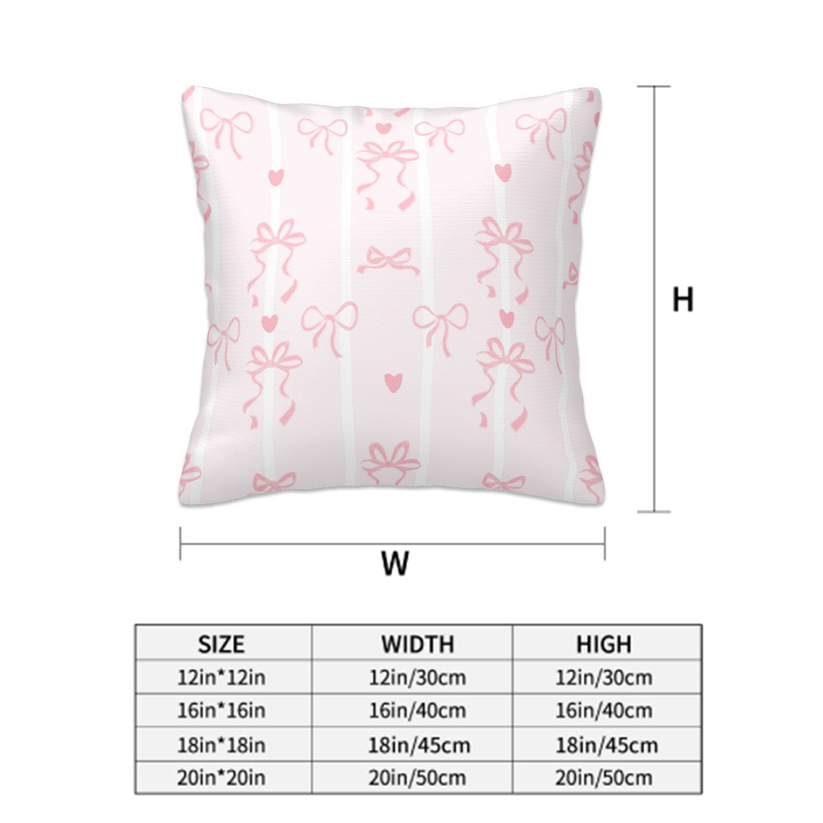 Set of 4 Pink bow decorative pillow coquette cushion cover set