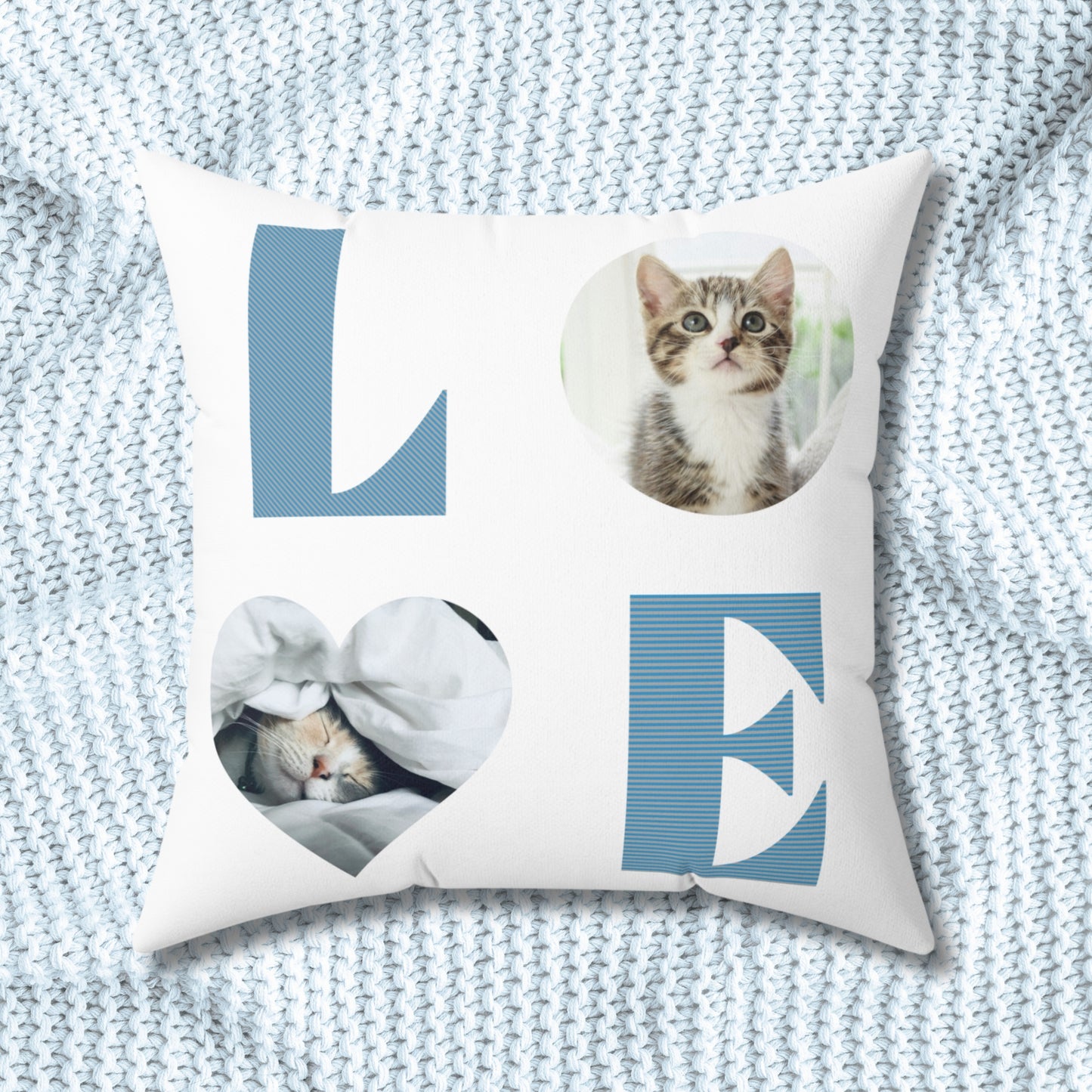 Personalized LOVE pillow, Custom photo pillows with pets or kids