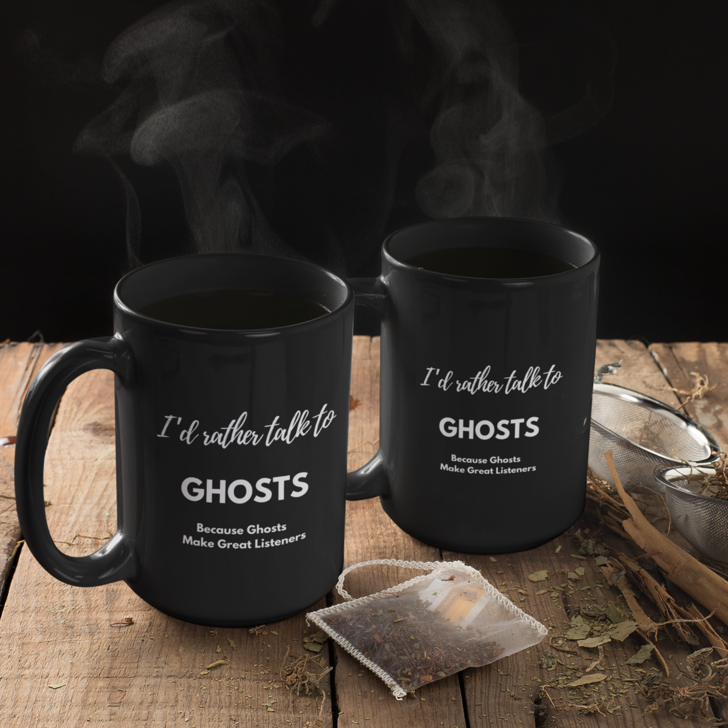 Magic Mug Cup, Funny Color changing Talk to Ghosts Coffee Cup, Humourous Heat sensitive Ghost text appearing Mugs gift, Heat Activated Mugs