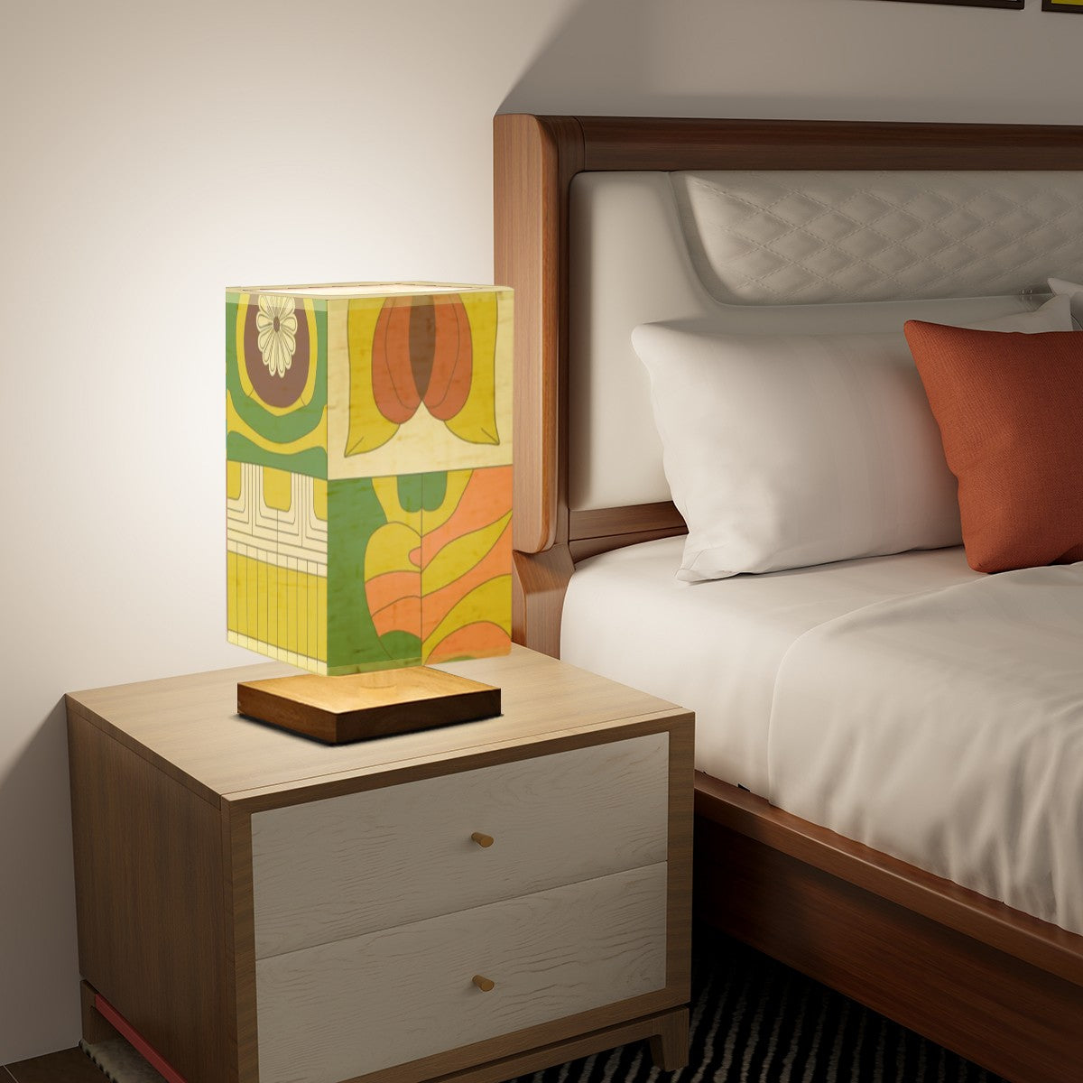 Retro Groovy Nightstand Lamp 70s Aesthetic LED Table Light