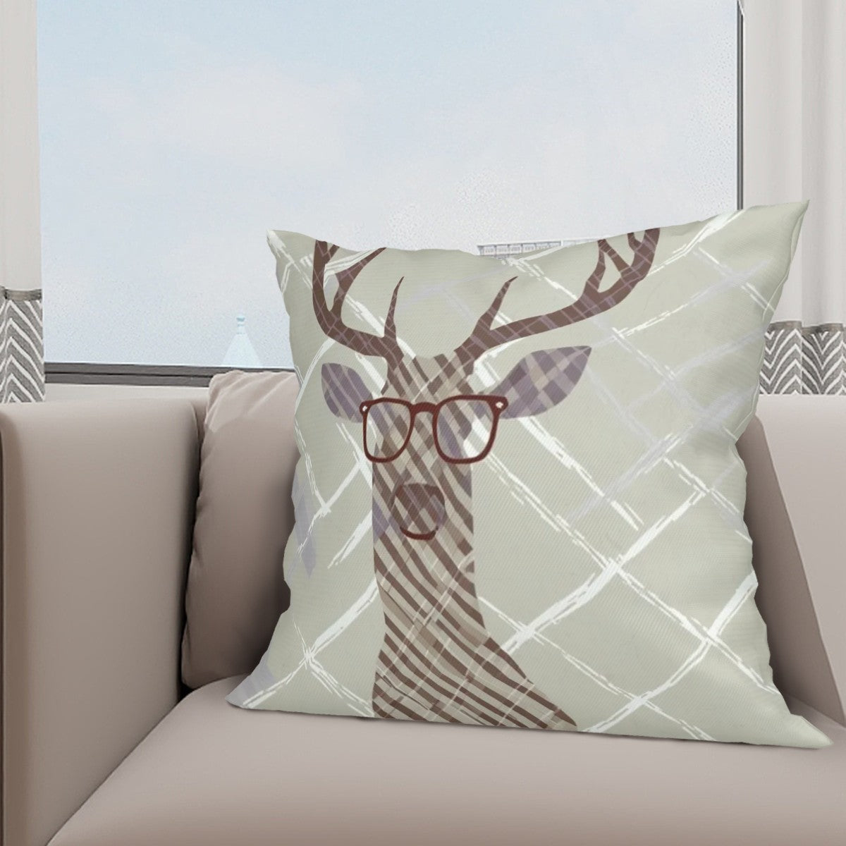 Rustic Chic Throw Pillow Covers Set of 4 (Single Sided Design)