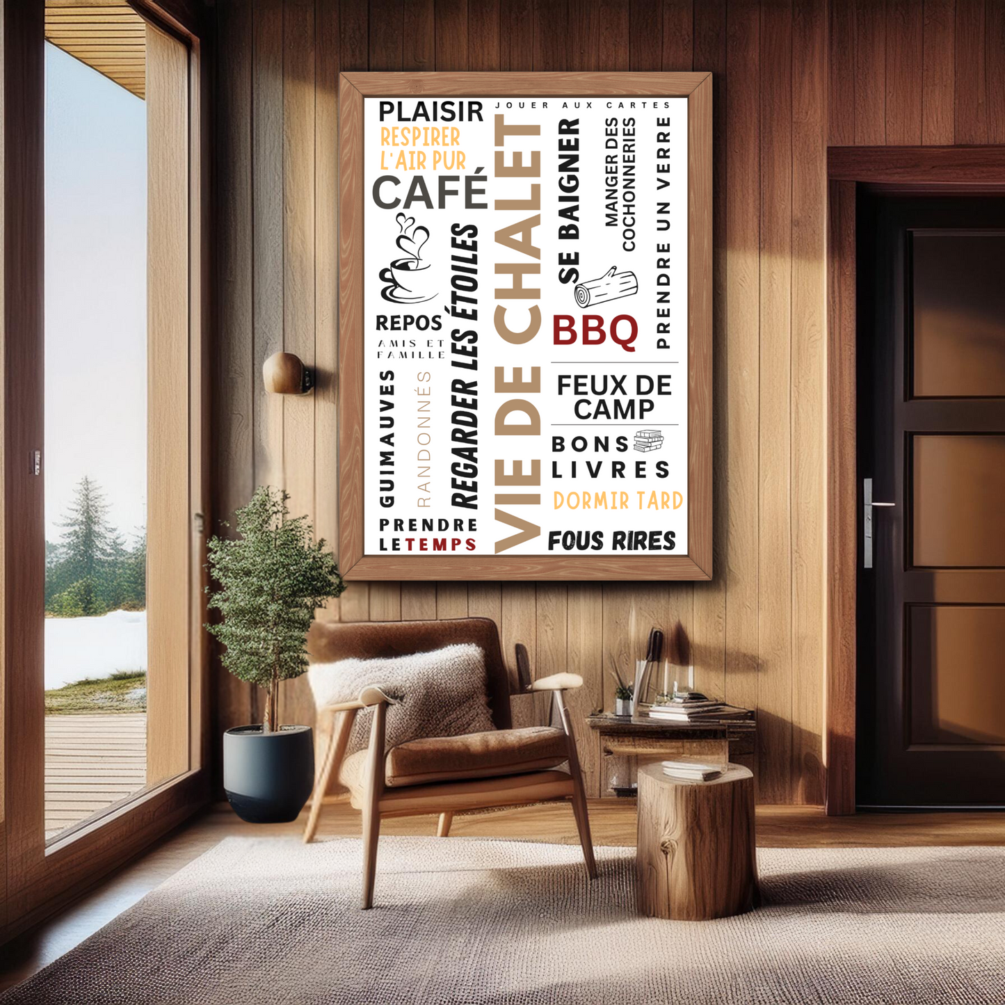 Vie de Chalet, Affiches à imprimer, Plaisir, Phrases inspirantes