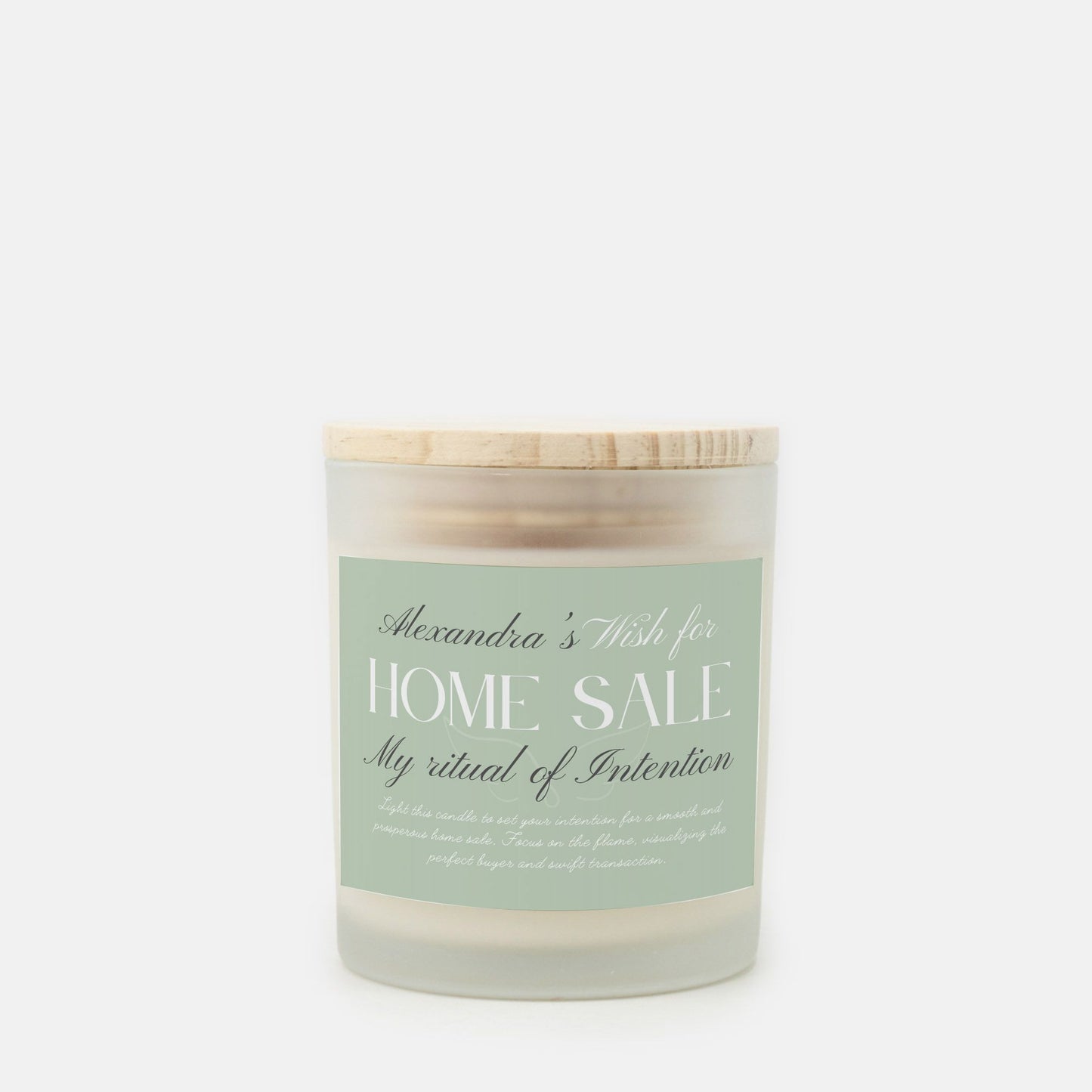 Wish For a Successful Home Sale Candle, Personalized Gift, Ritual for House Selling