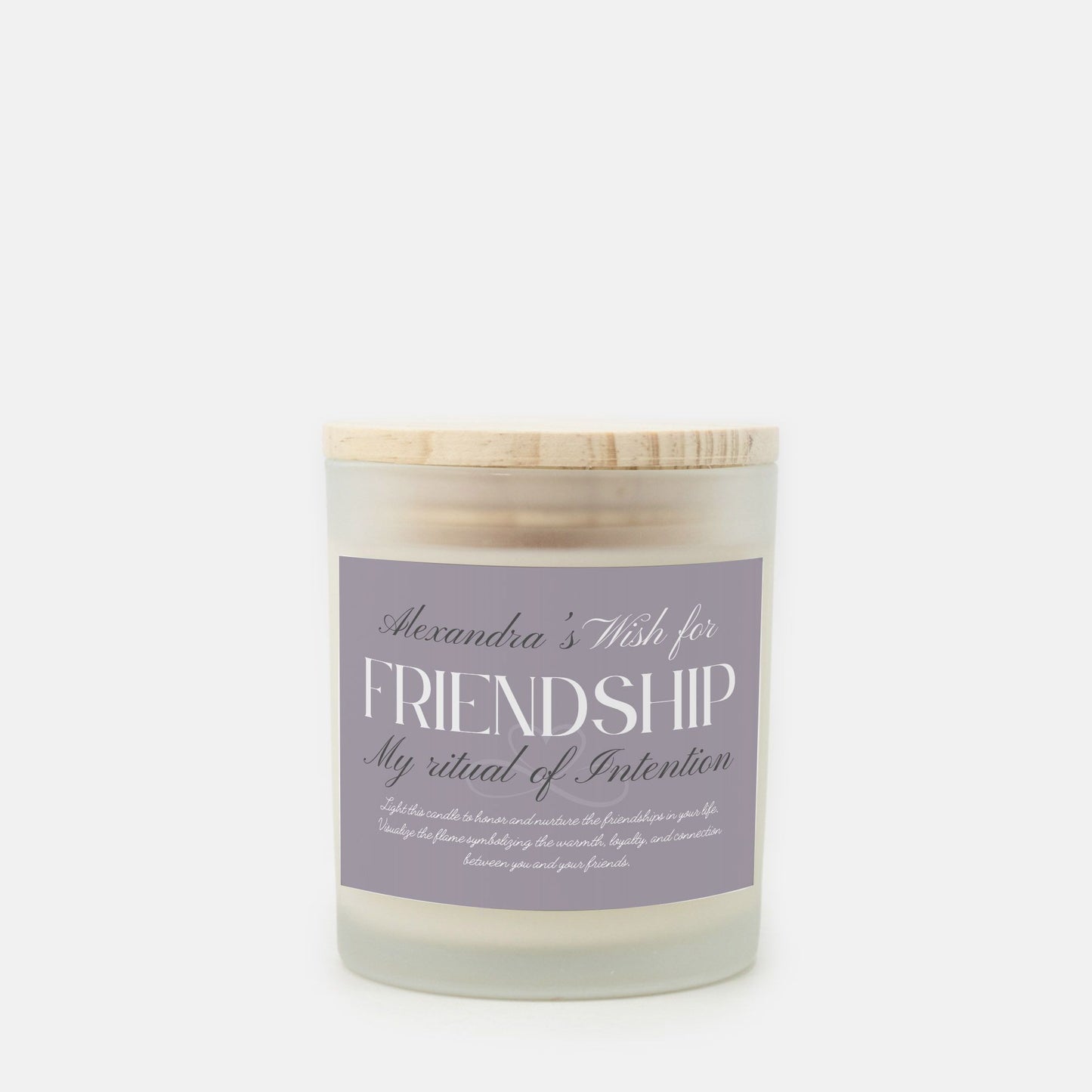 Wish For Friendship Candle, Personalized Gift, Ritual Candle for Connection and Joy