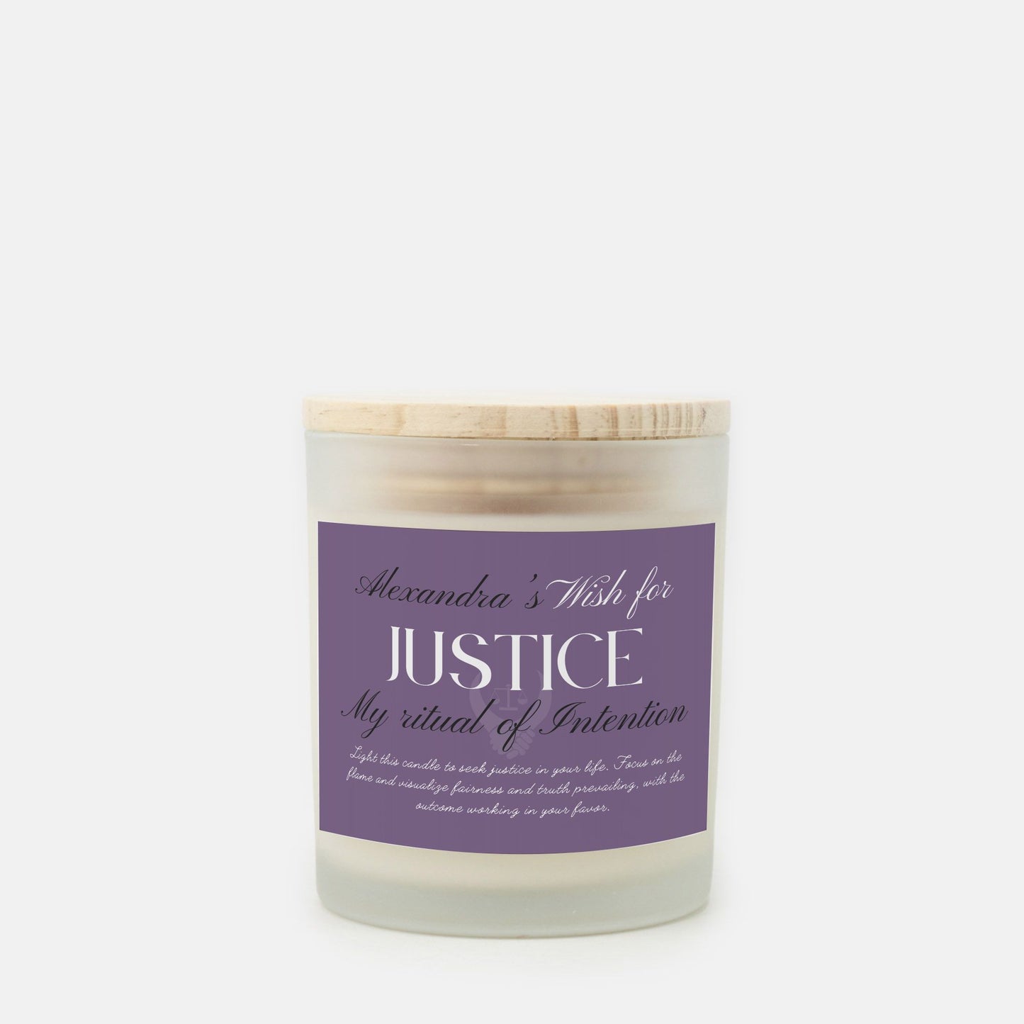 Wish For Justice Candle, Personalized Gift, Ritual Candle for Fairness and Balance