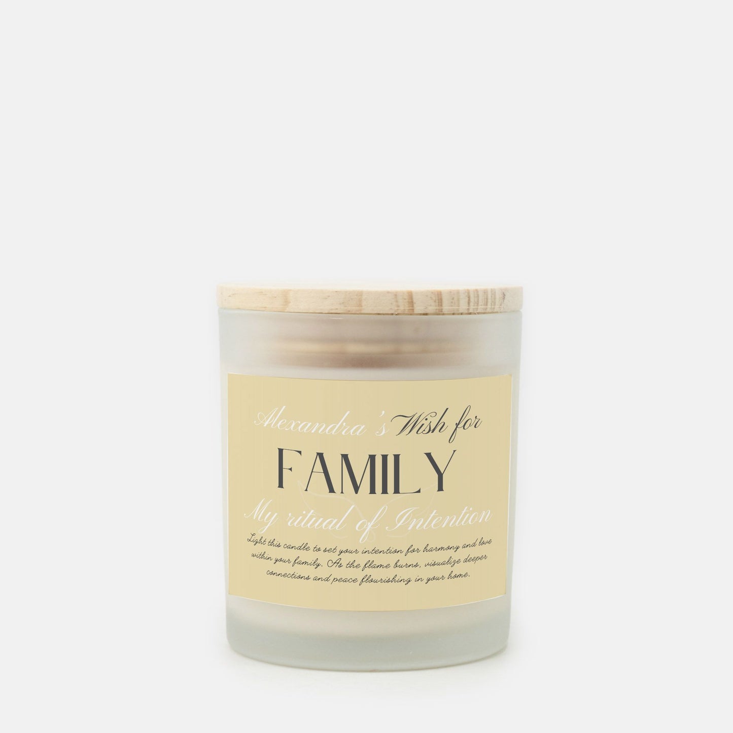 Wish For Family Candle, Personalized Gift, Ritual Candle for Harmony and Connection