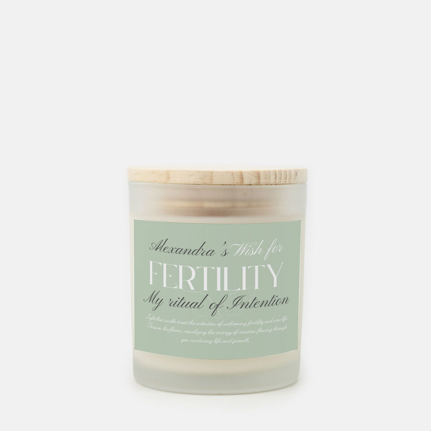 Wish For Fertility Candle, Personalized Gift, Ritual Candle for New Life and Growth