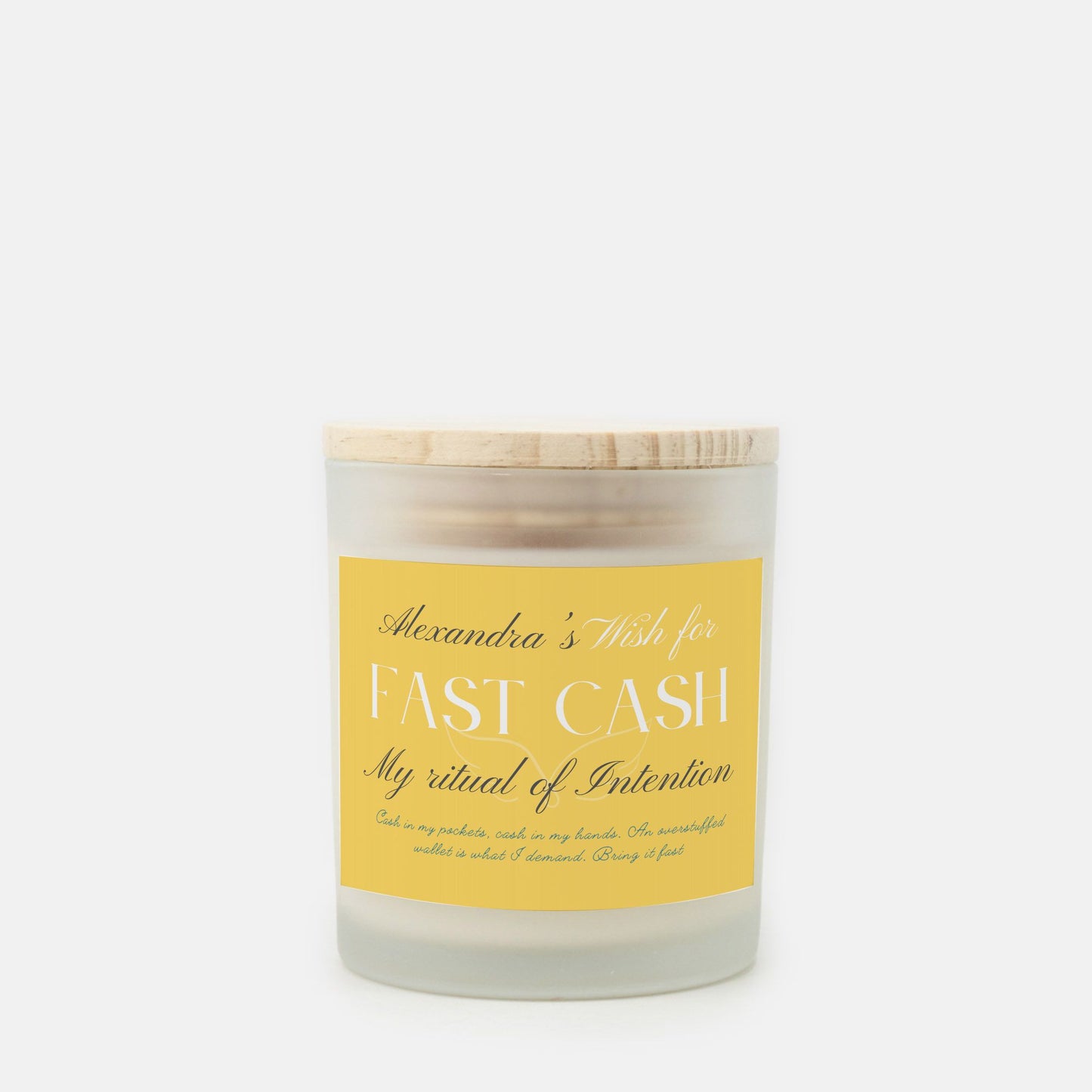 Wish For Fast Cash Candle, Personalized Gift, Ritual Candle for Quick Wealth