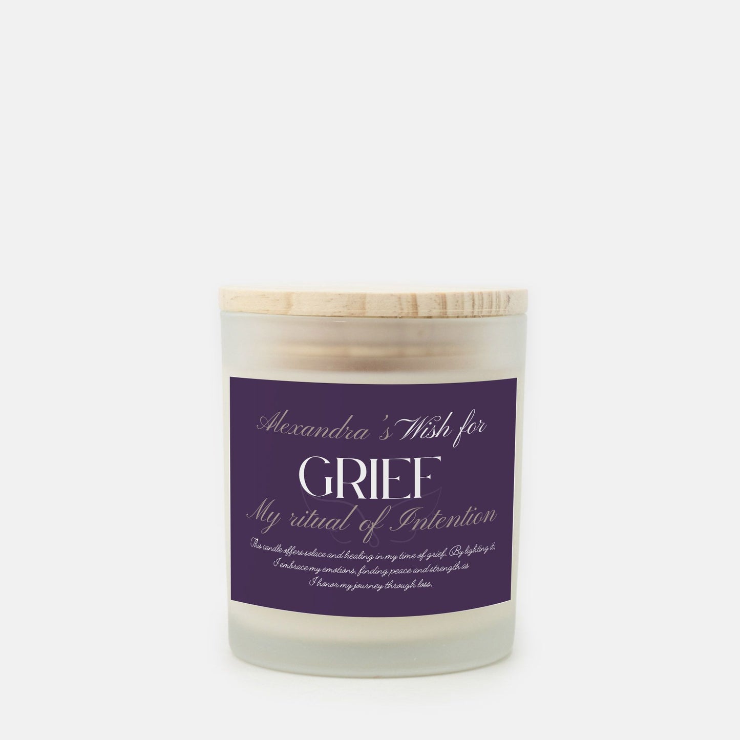 Wish For Grief Candle, Personalized Gift, Ritual Candle for Healing and Comfort