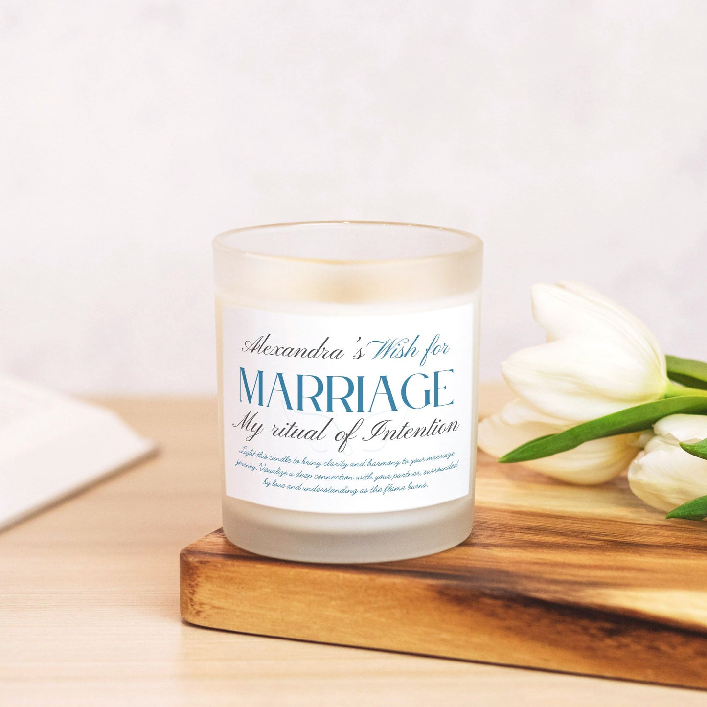 Wish For Marriage Candle, Personalized Gift, Ritual Candle for Commitment and Love