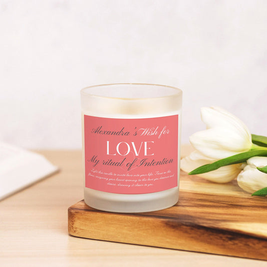 Wish For Love Candle, Personalized Gift, Ritual Candle to Attract Love and Passion