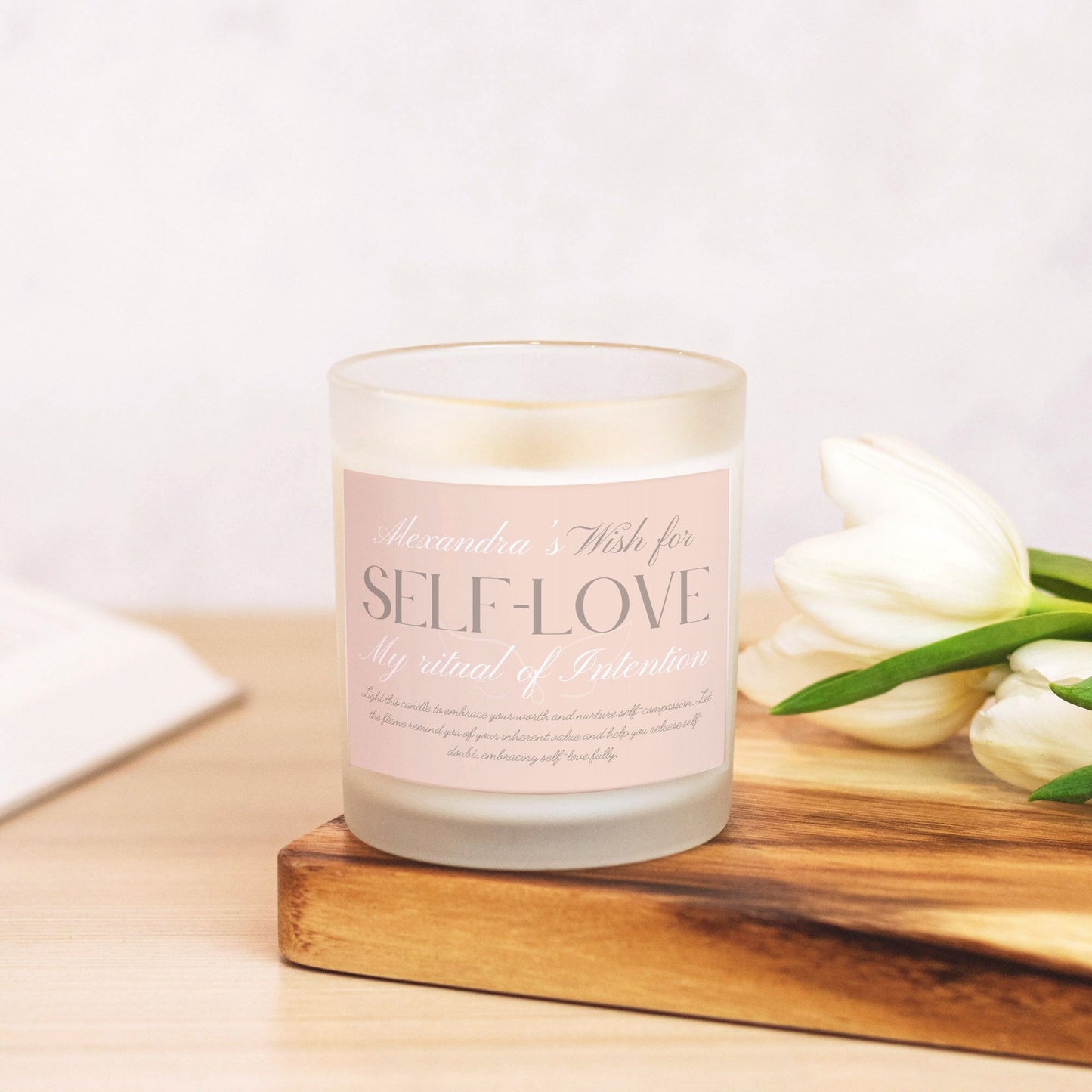 Wish For Self-Love Candle, Personalized Gift, Ritual Candle for Confidence and Compassion