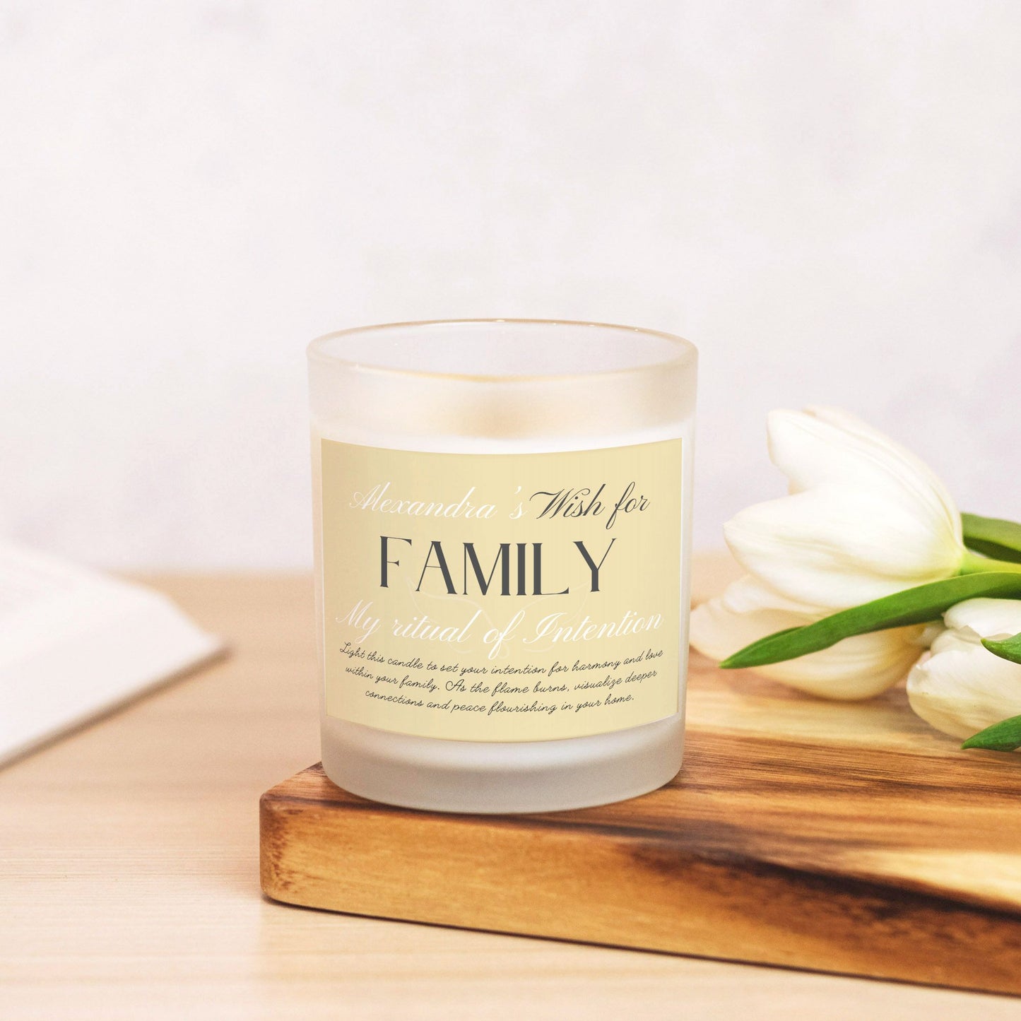 Wish For Family Candle, Personalized Gift, Ritual Candle for Harmony and Connection