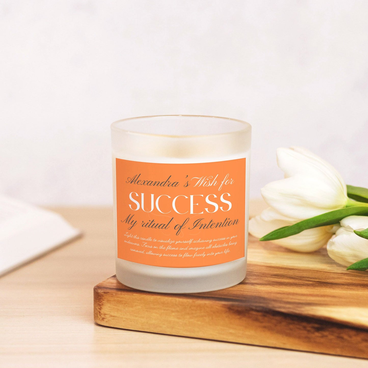 Wish For Success Candle, Personalized Gift, Ritual Candle for Achievement and Ambition