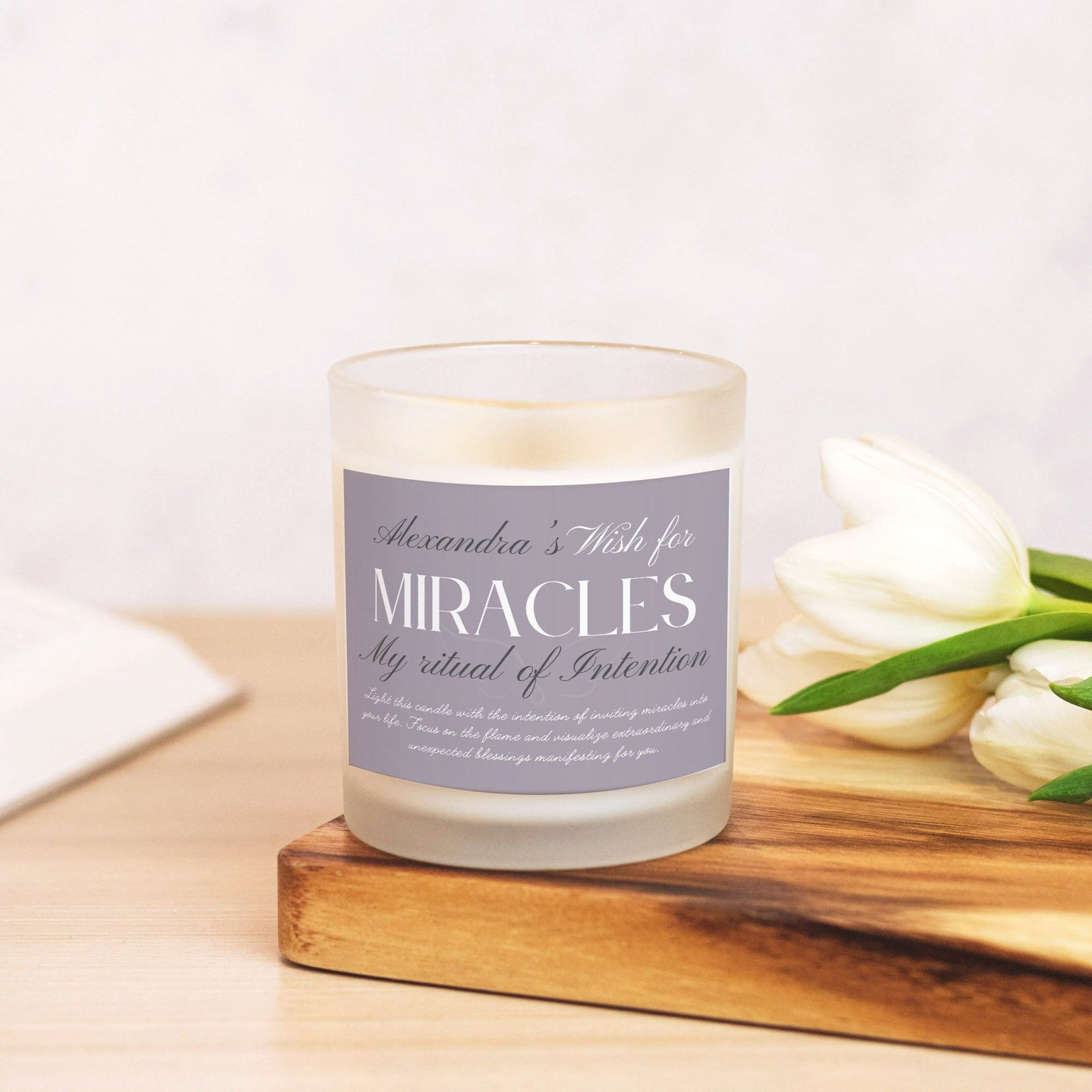 Wish For Miracles Candle, Personalized Gift, Ritual Candle for Extraordinary Manifestation