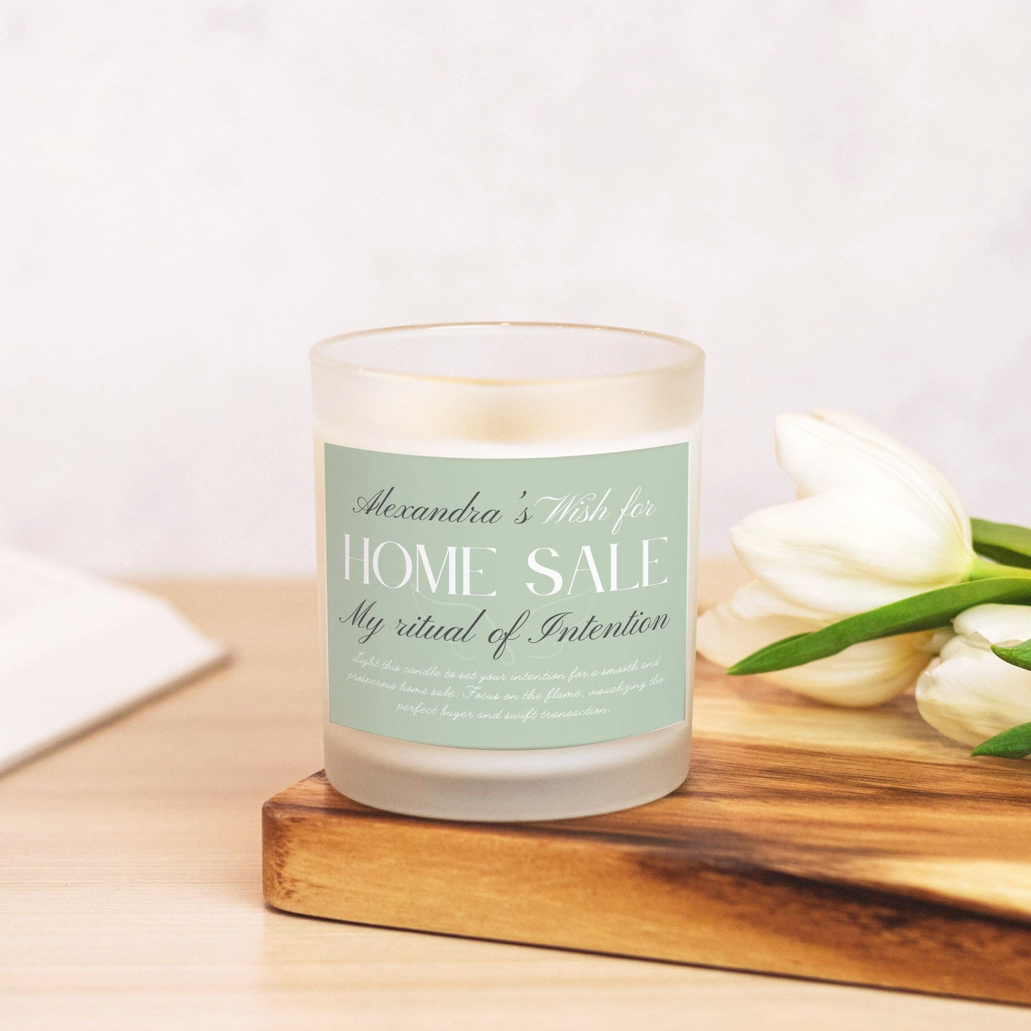 Wish For a Successful Home Sale Candle, Personalized Gift, Ritual for House Selling