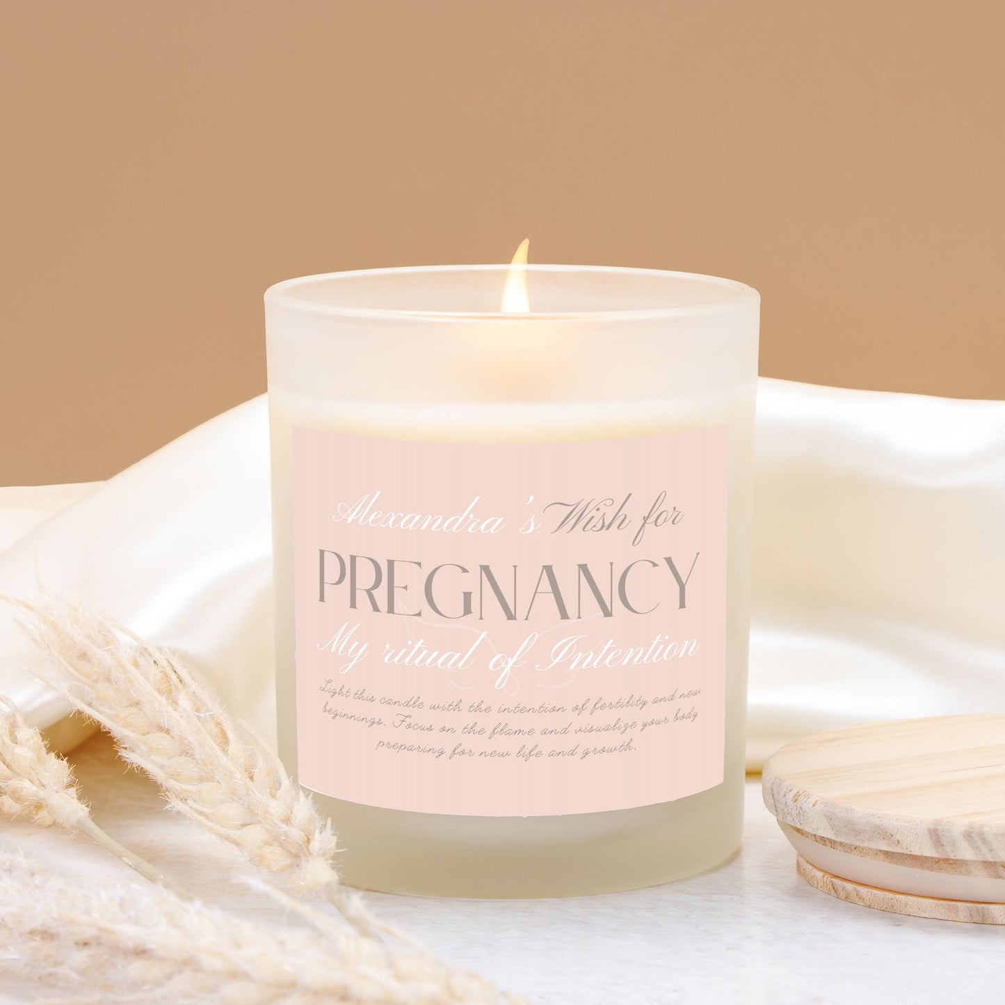 Wish For Pregnancy Candle, Personalized Gift, Ritual Candle for Fertility and New Beginnings