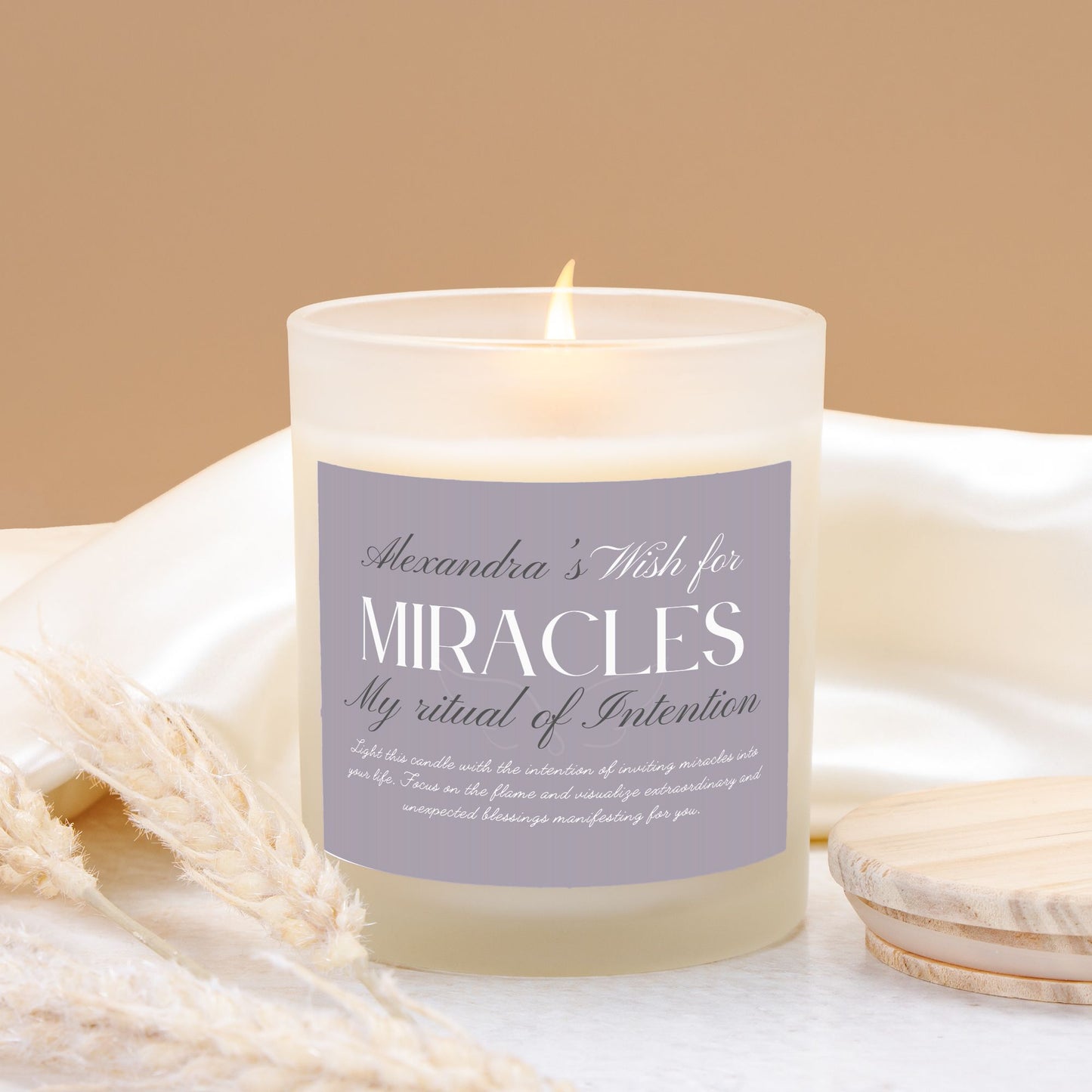 Wish For Miracles Candle, Personalized Gift, Ritual Candle for Extraordinary Manifestation