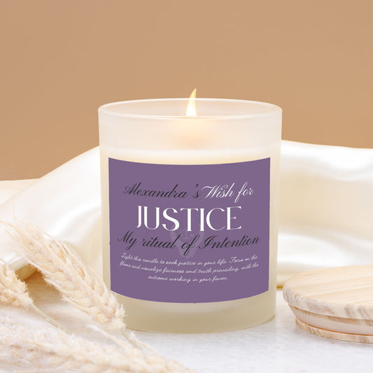 Wish For Justice Candle, Personalized Gift, Ritual Candle for Fairness and Balance