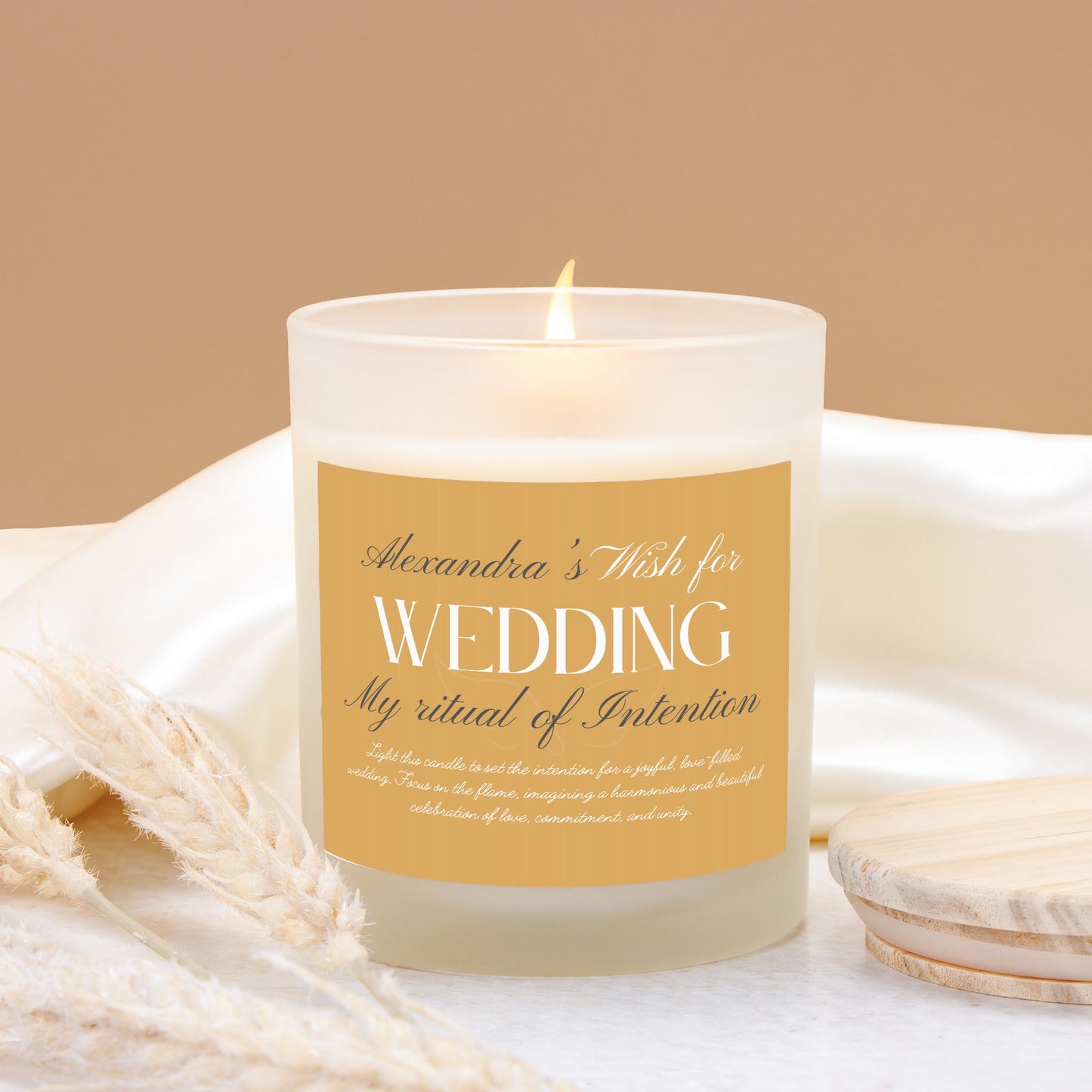 Wish For Wedding Candle, Personalized Gift, Ritual Candle for Love and Celebration