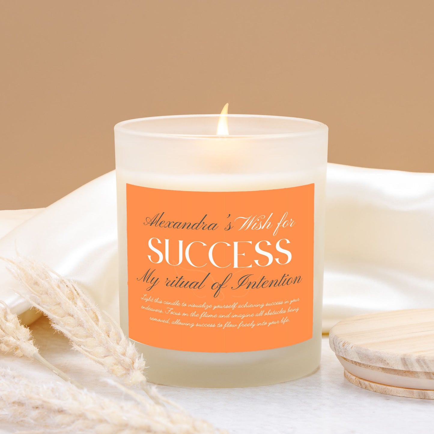 Wish For Success Candle, Personalized Gift, Ritual Candle for Achievement and Ambition