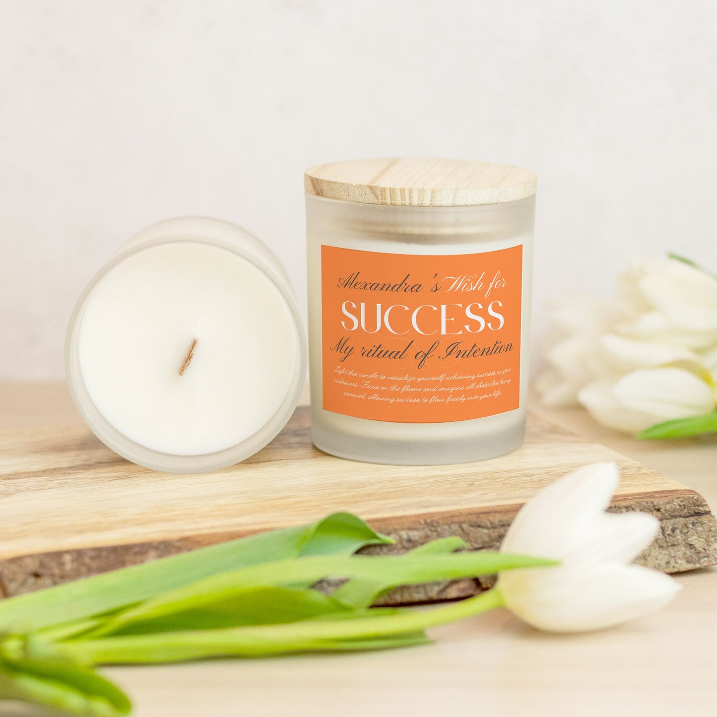 Wish For Success Candle, Personalized Gift, Ritual Candle for Achievement and Ambition