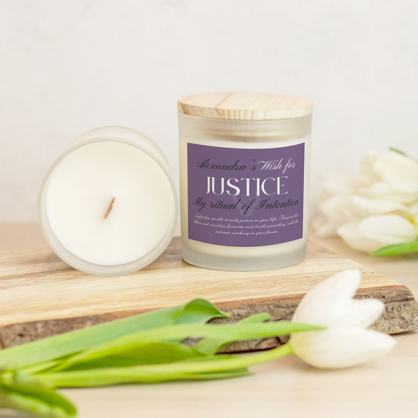 Wish For Justice Candle, Personalized Gift, Ritual Candle for Fairness and Balance