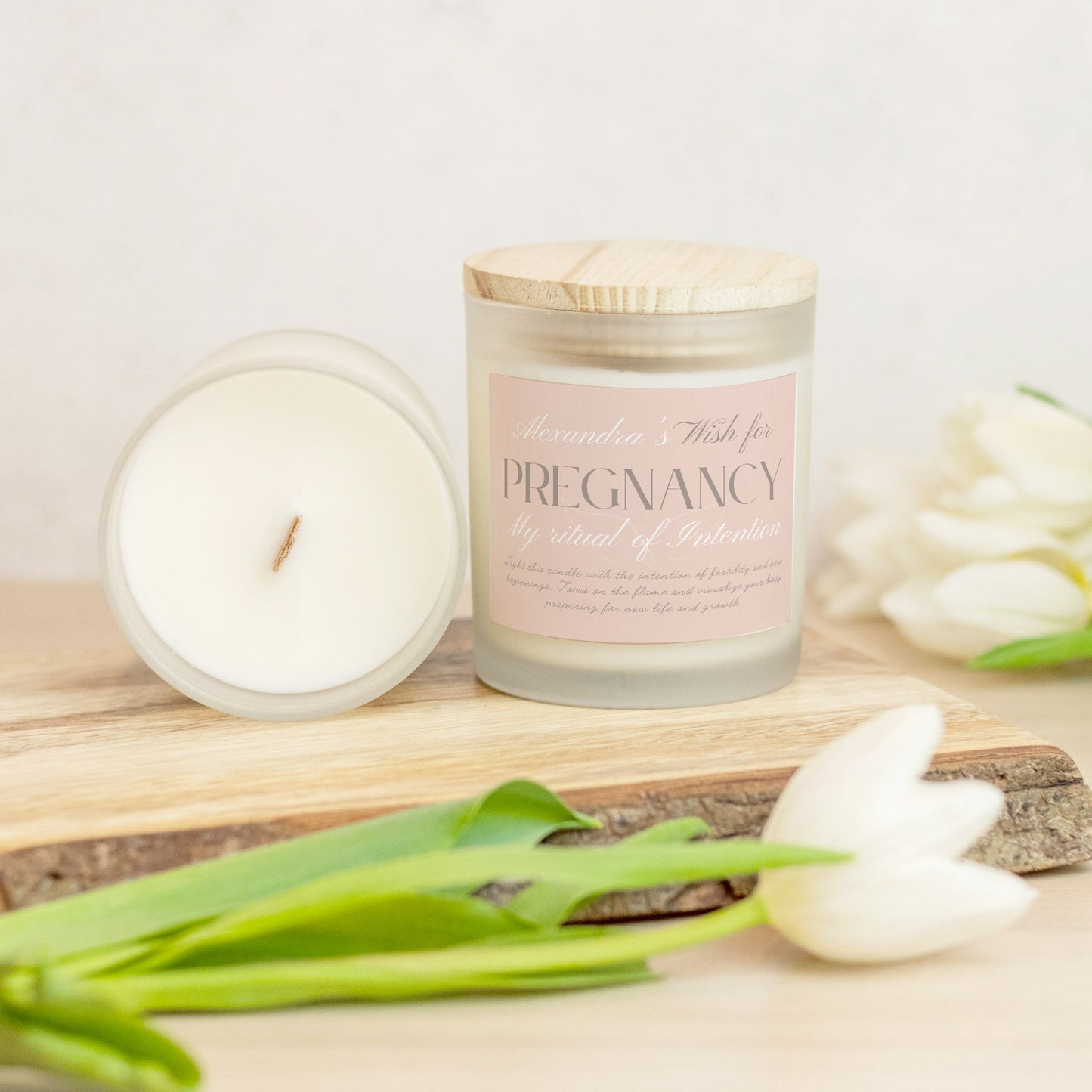 Wish For Pregnancy Candle, Personalized Gift, Ritual Candle for Fertility and New Beginnings