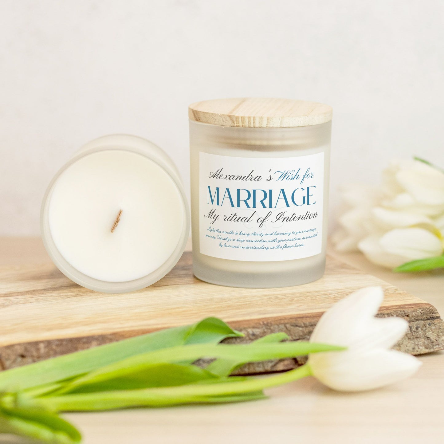 Wish For Marriage Candle, Personalized Gift, Ritual Candle for Commitment and Love