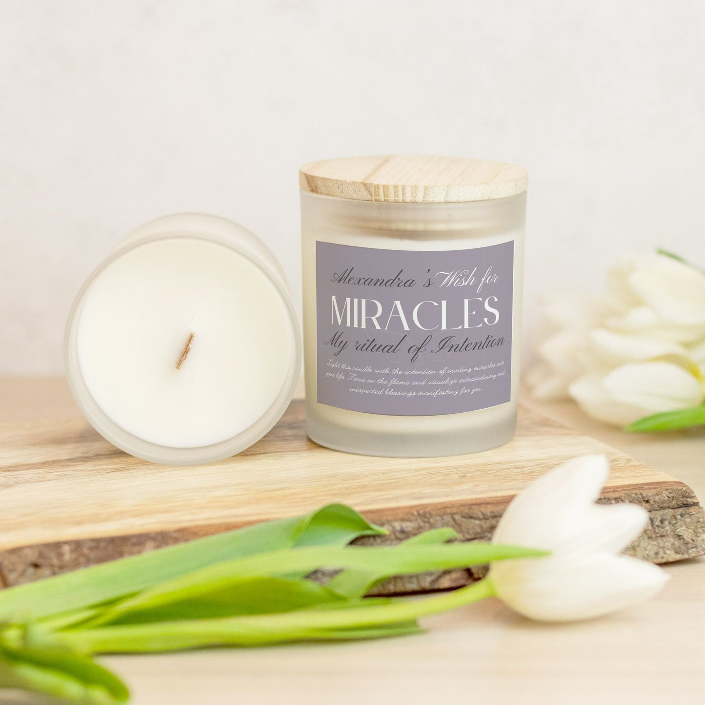 Wish For Miracles Candle, Personalized Gift, Ritual Candle for Extraordinary Manifestation