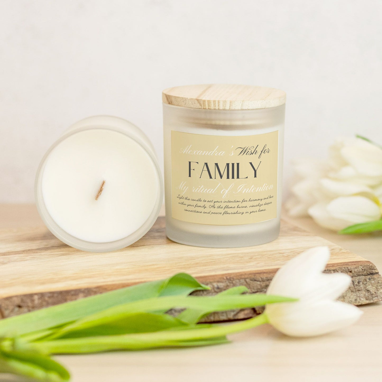 Wish For Family Candle, Personalized Gift, Ritual Candle for Harmony and Connection