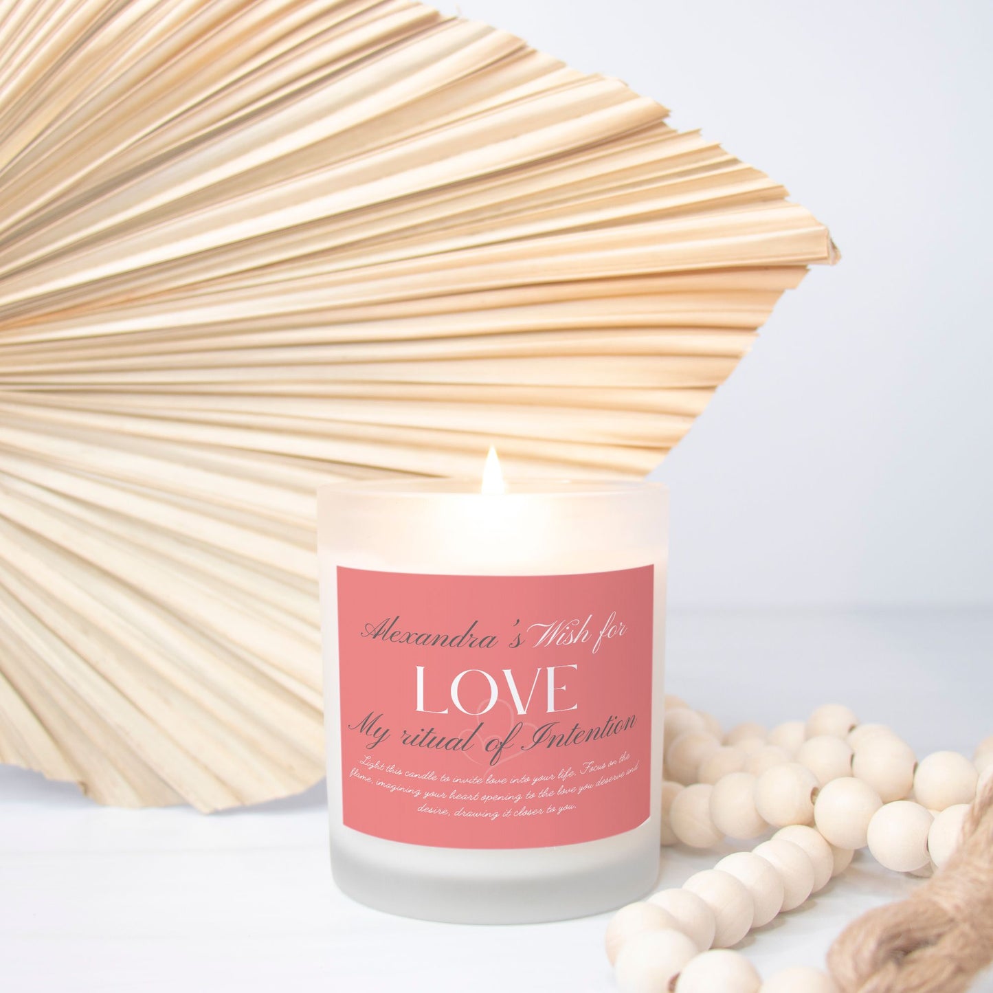 Wish For Love Candle, Personalized Gift, Ritual Candle to Attract Love and Passion