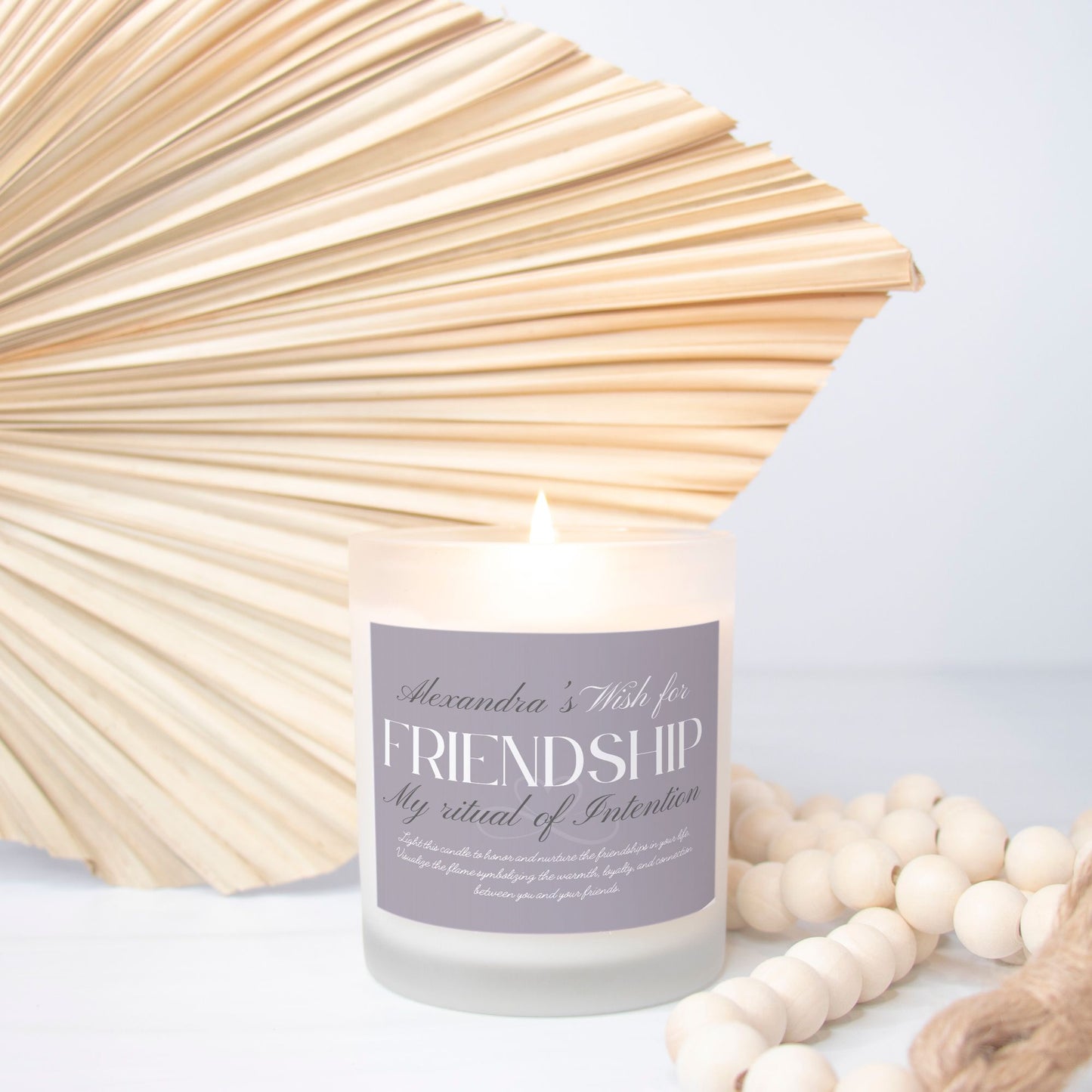 Wish For Friendship Candle, Personalized Gift, Ritual Candle for Connection and Joy