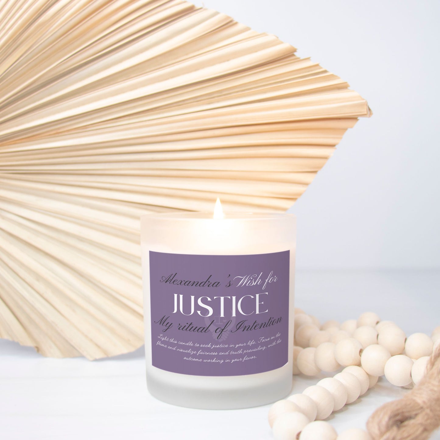 Wish For Justice Candle, Personalized Gift, Ritual Candle for Fairness and Balance