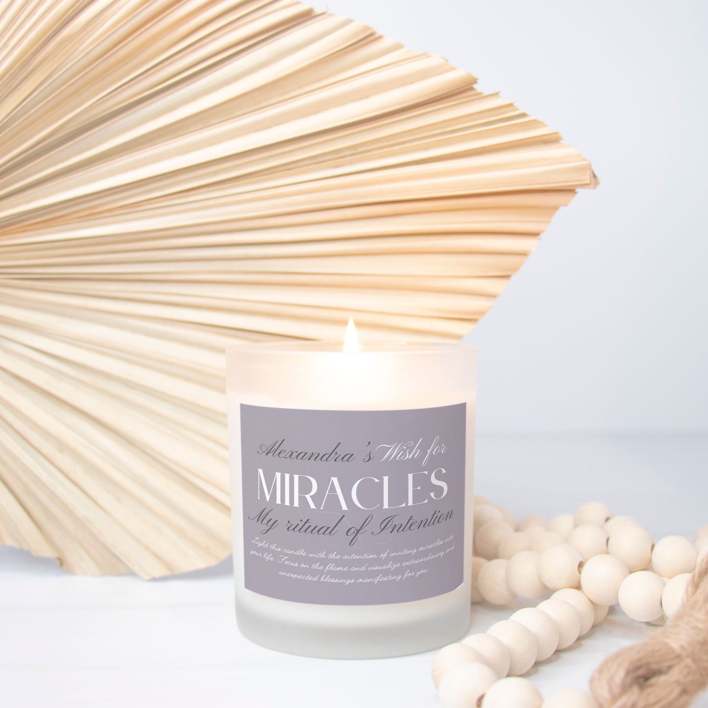 Wish For Miracles Candle, Personalized Gift, Ritual Candle for Extraordinary Manifestation