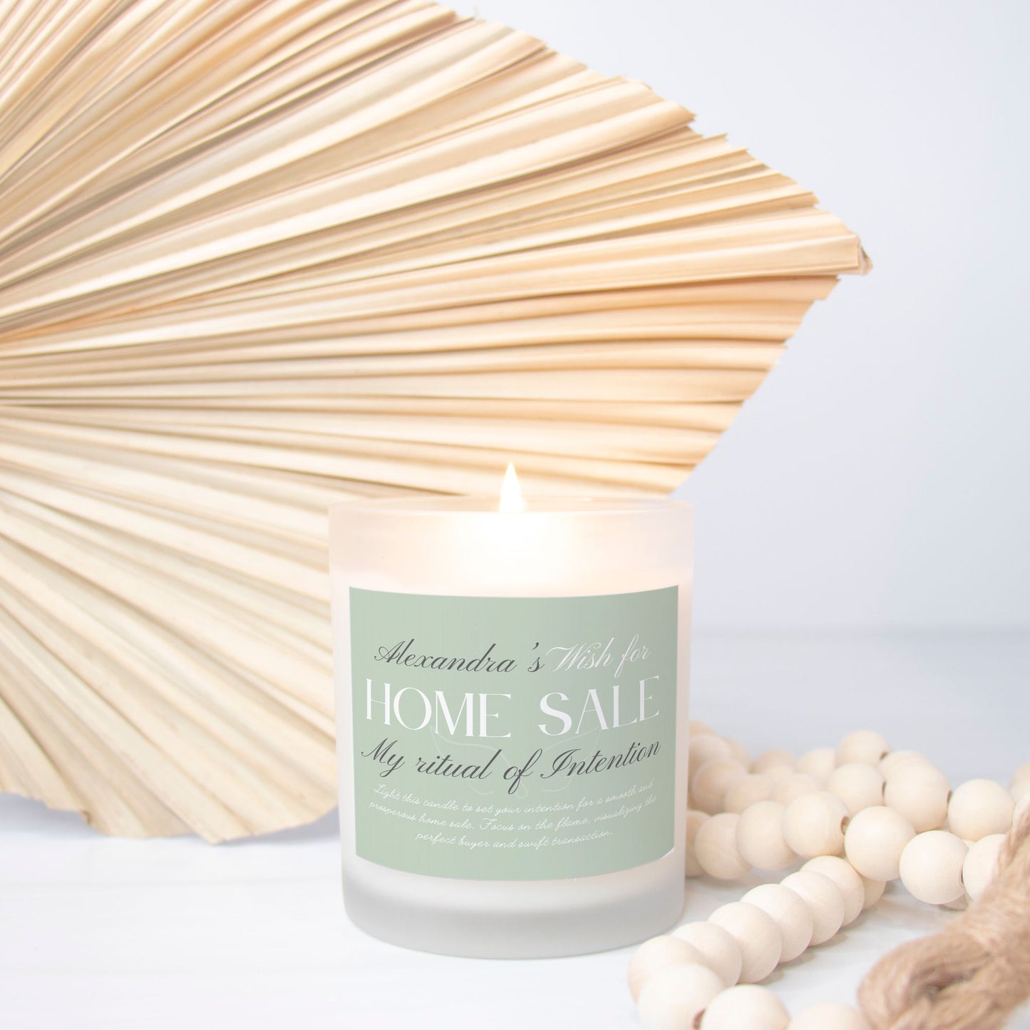 Wish For a Successful Home Sale Candle, Personalized Gift, Ritual for House Selling